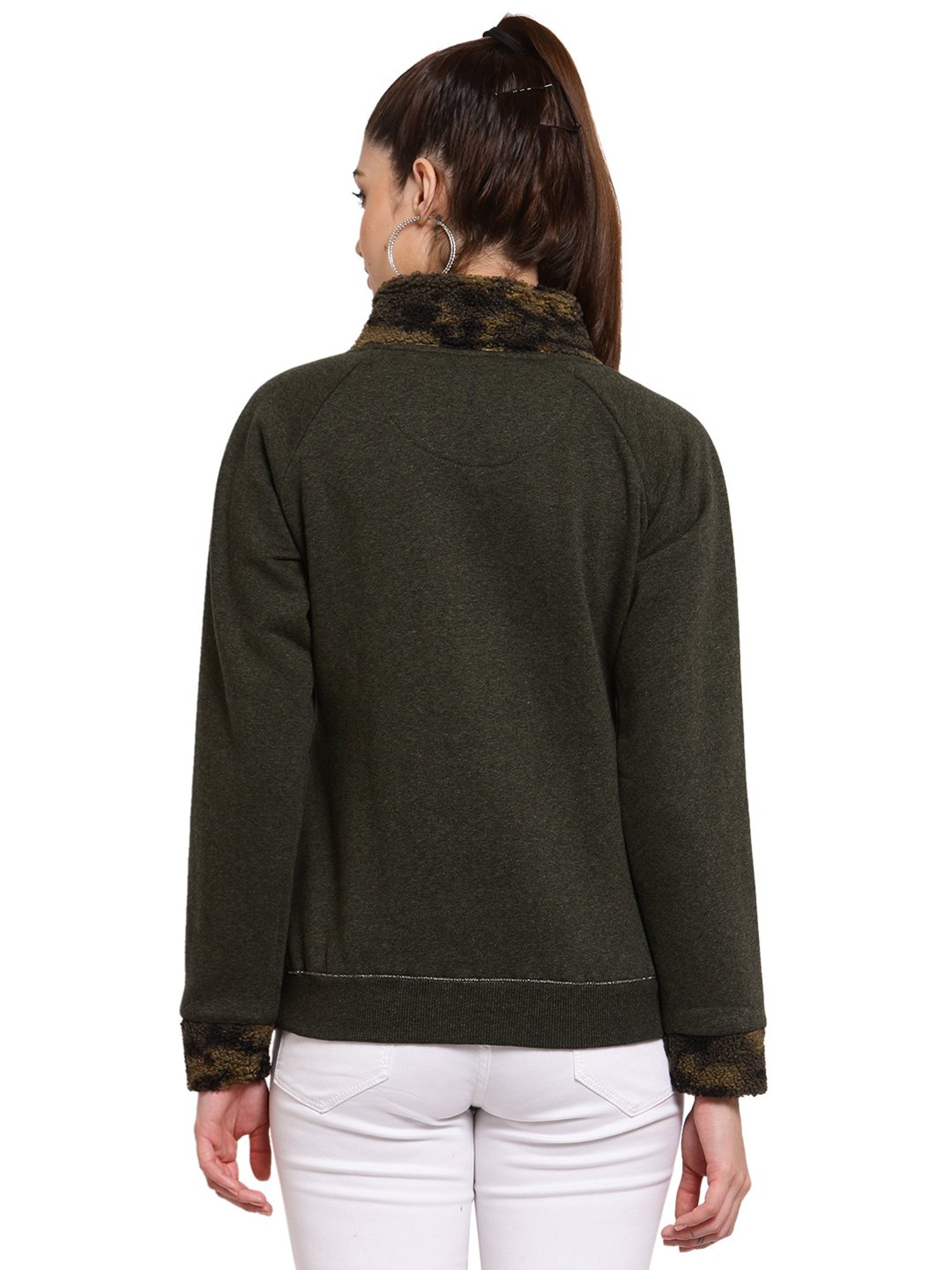 Juelle Green Full Sleeves Sweatshirt