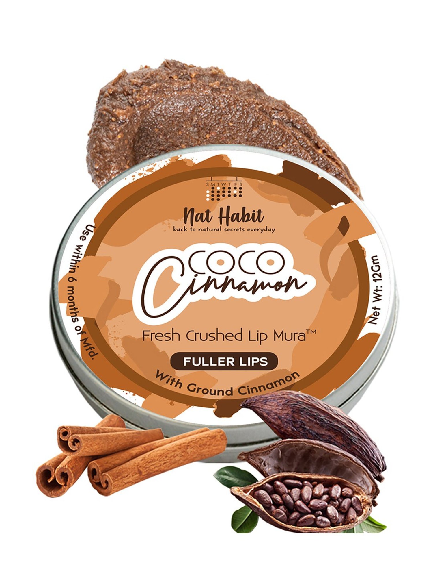 Nat Habit Coco Cinnamon Fresh Crushed Lip Mura - 12 gm