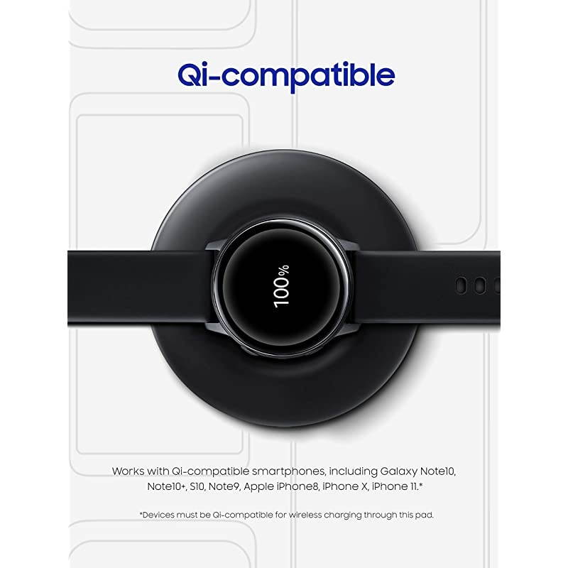 Qi Certified Fast Charge Wireless Charger Pad (2019 Edition) with Cooling Fan for Galaxy Phones, Watches and Apple Iphone Devices - US Version