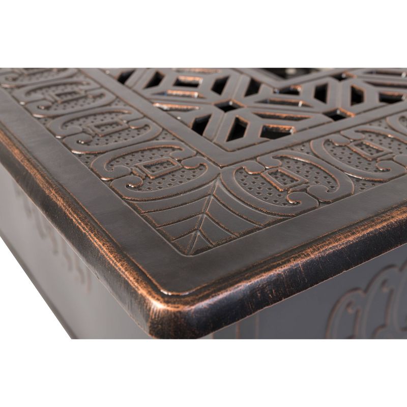 Dynasty Rectangle Aluminum LPG Fire Pit - Fire Sense