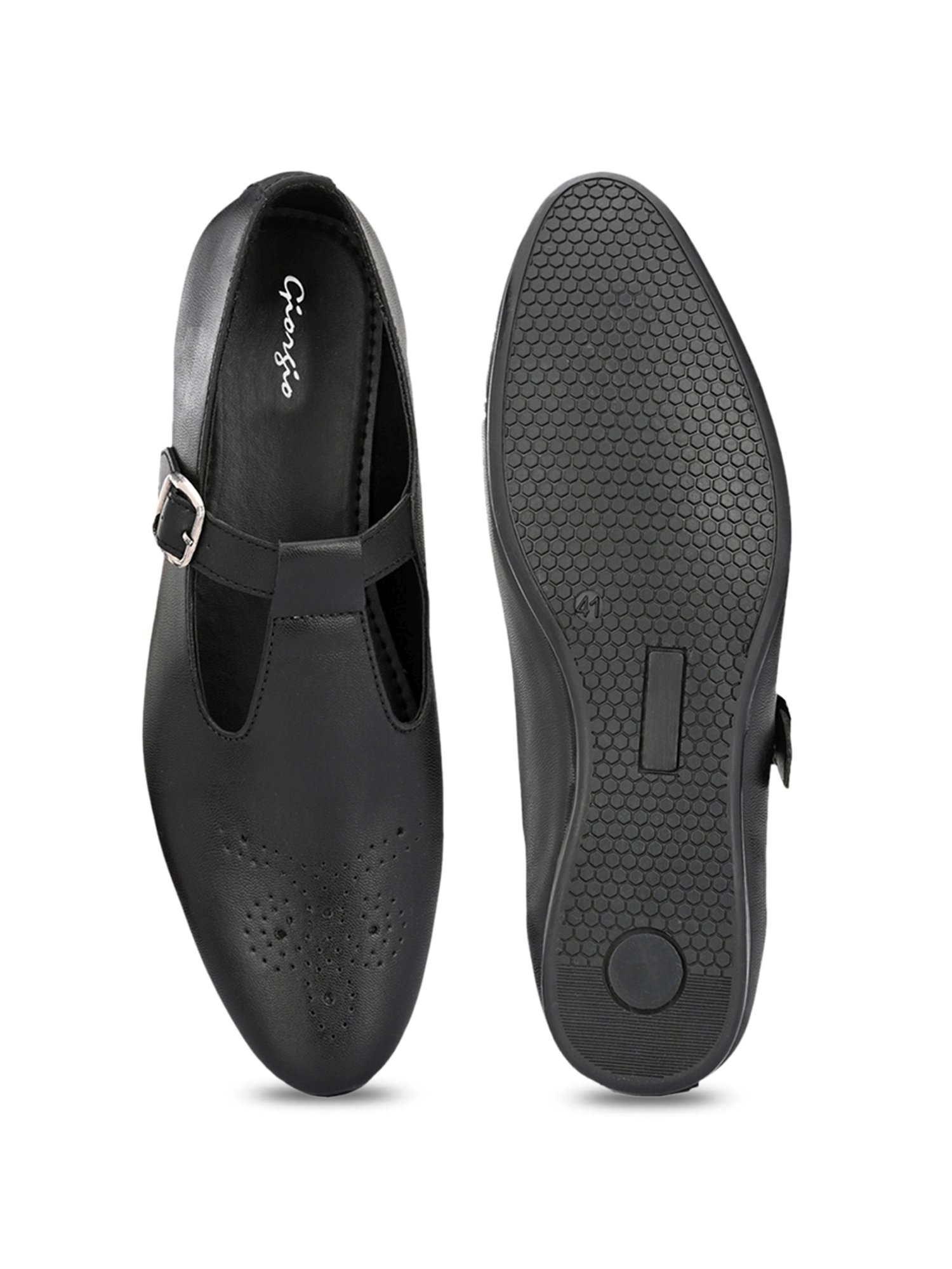 Giorgio Men's Black Monk Shoes