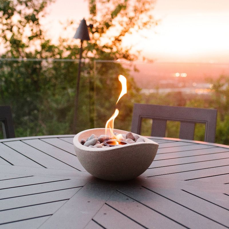 Wave Table Top Fire Bowl - Gray - Terra Flame