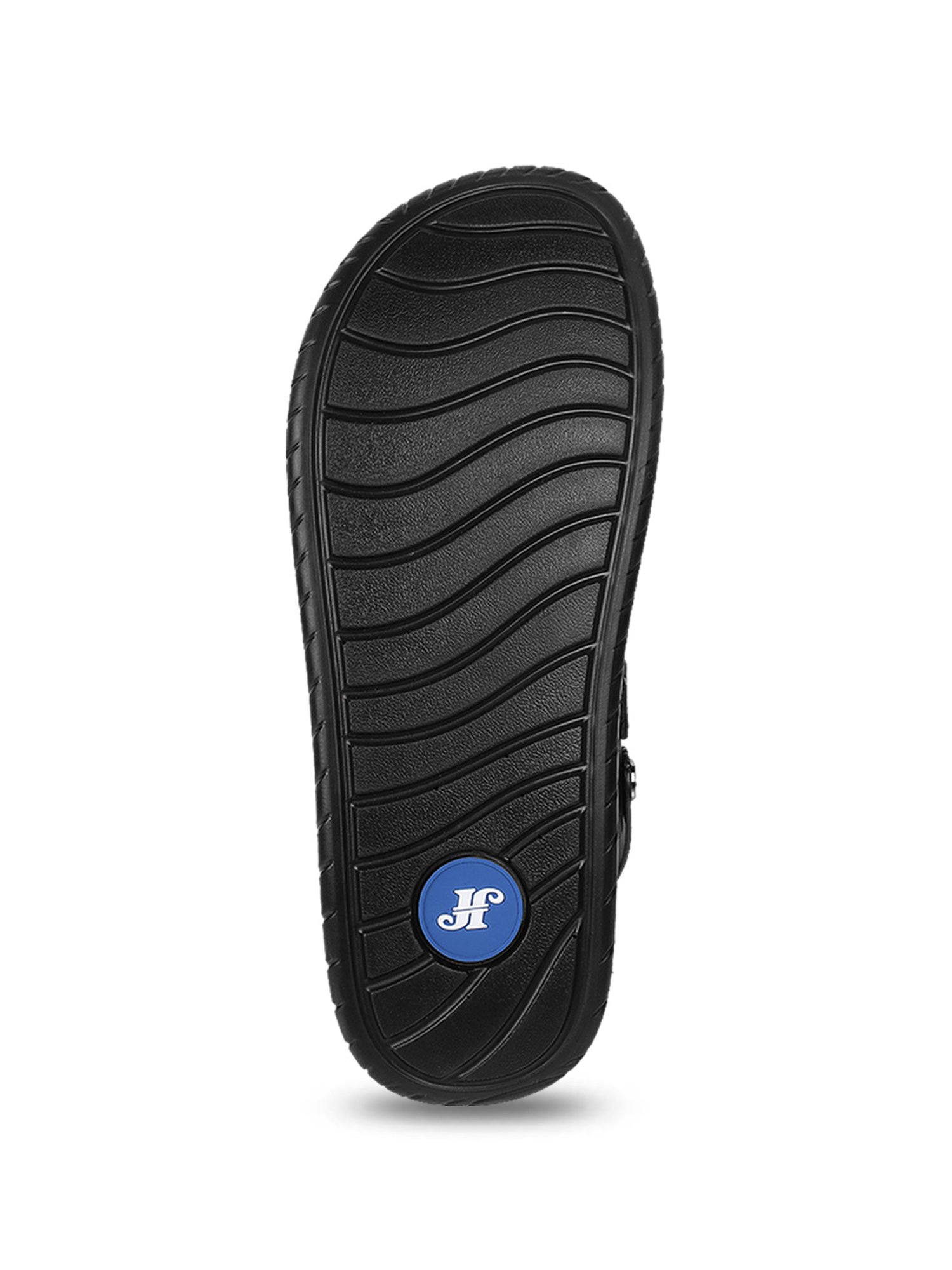 J. Fontini by Mochi Men's Black Back Strap Sandals