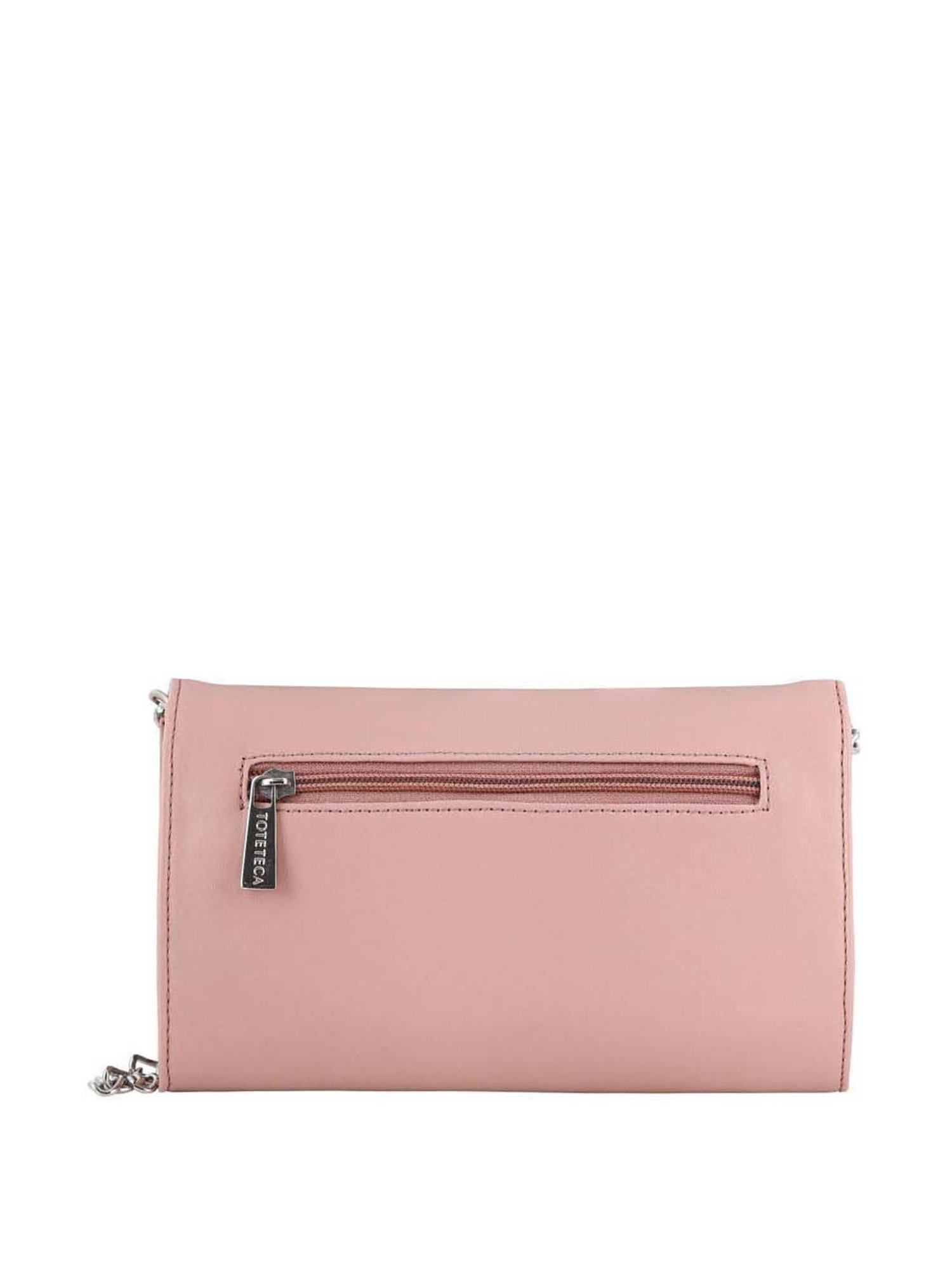 Toteteca Pink Solid Medium Sling Handbag