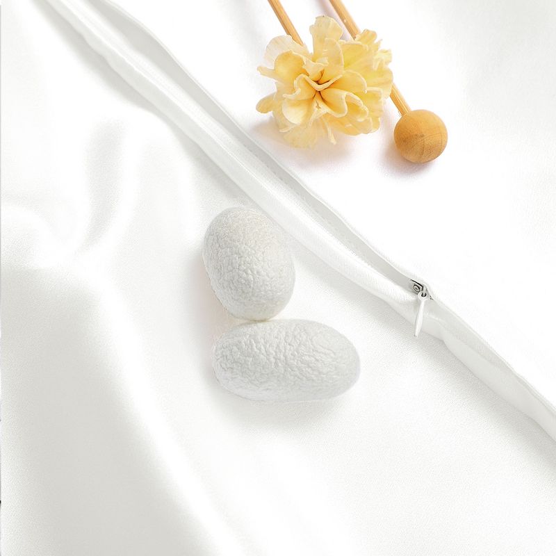 1 Pc 20&rdquo; x 30" Silk for Facial Beauty and Hair Pillow Case Black - PiccoCasa