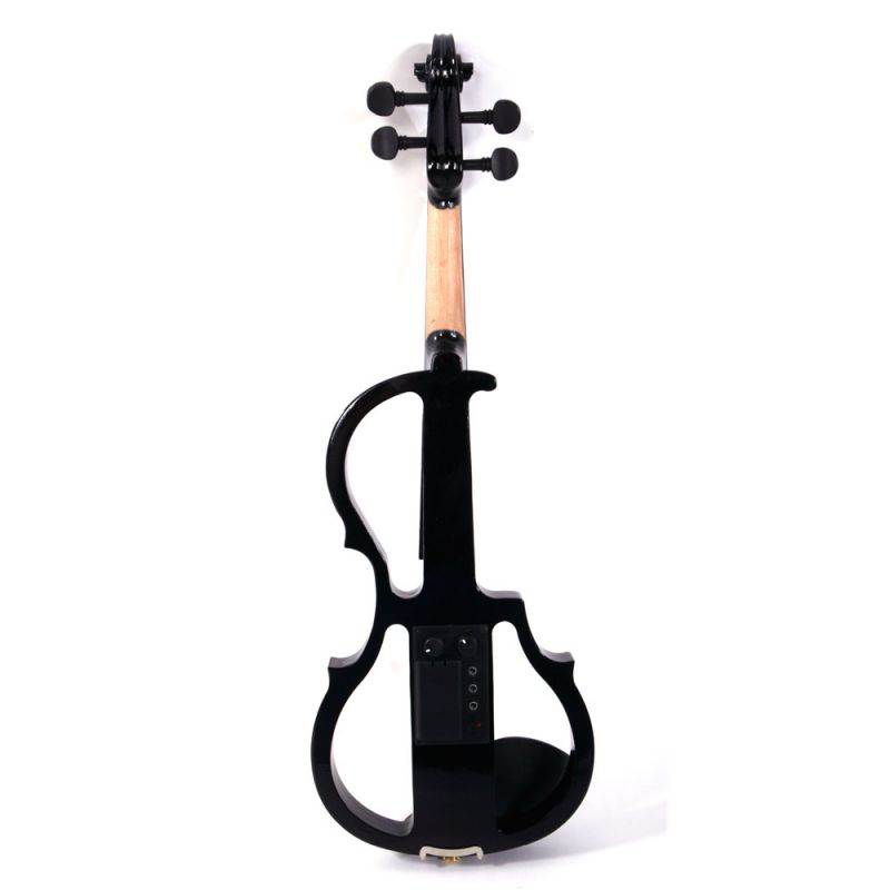 4/4 Right Handed Black Spruce Electric Violin + Case + Bow + Rosin + Headphone