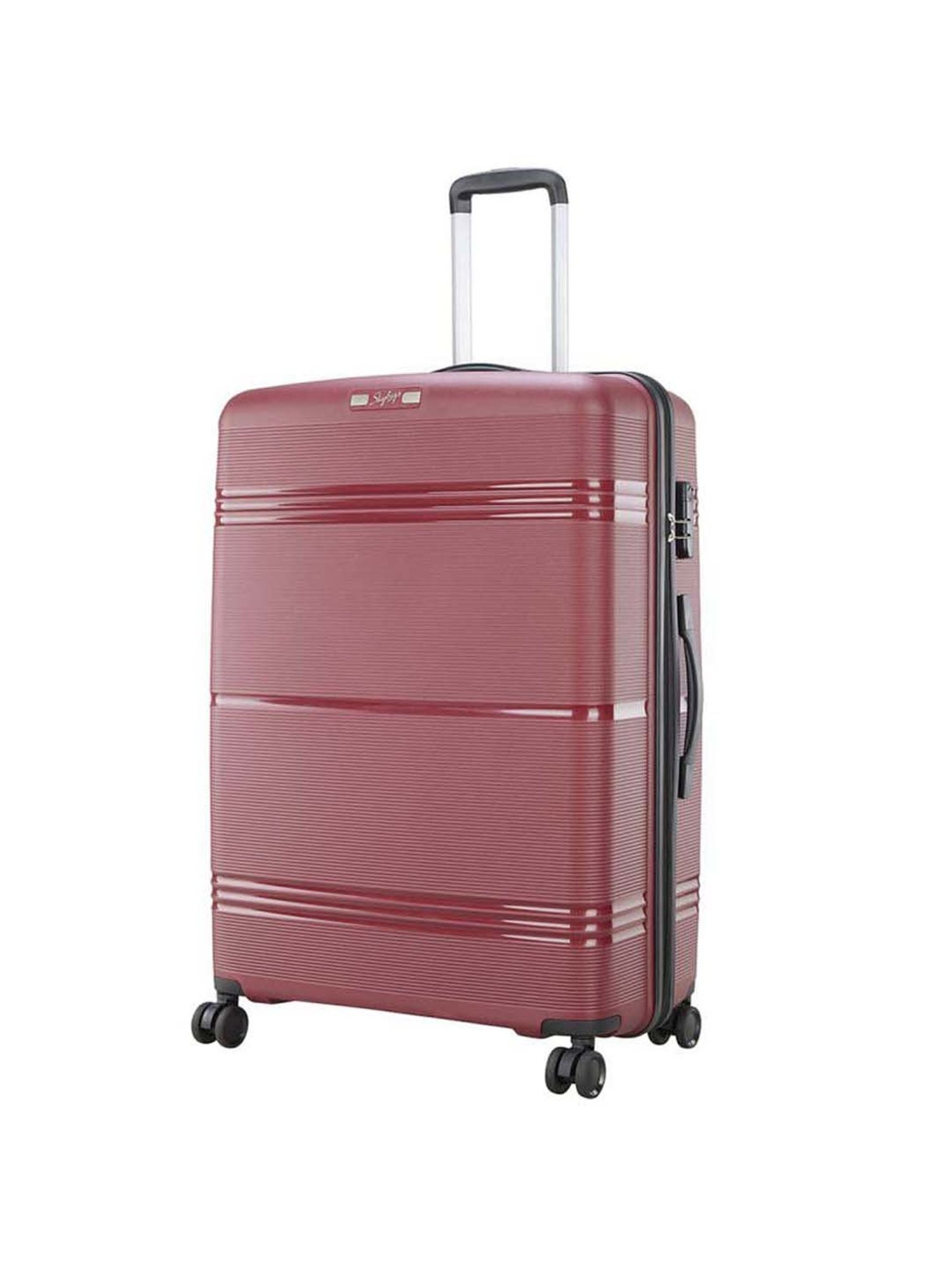 Skybags Focus Maroon Textured Hard Large Trolley Bag - 54 cm