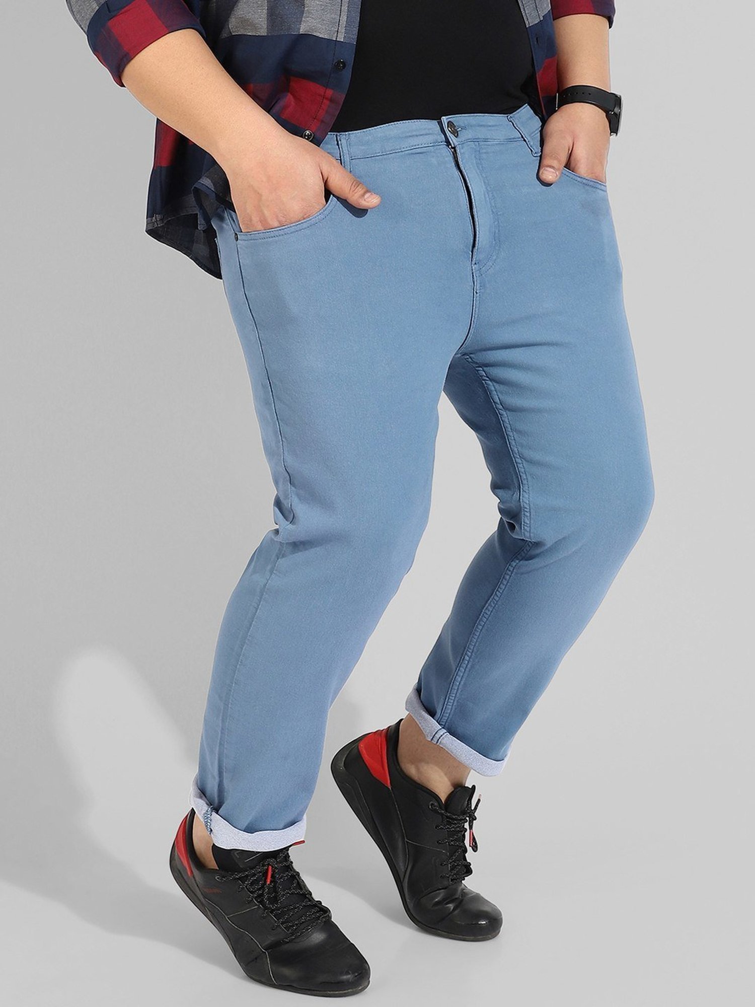 Instafab Plus Blue Regular fit Plus Size Jeans