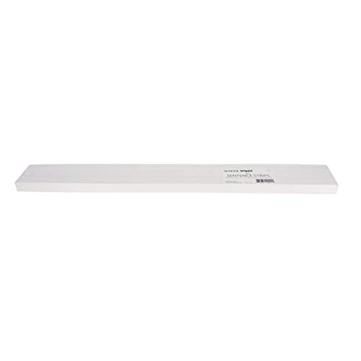 School Smart Ruled Sentence Strips, 3 x 24 Inches, White, Pack of 100