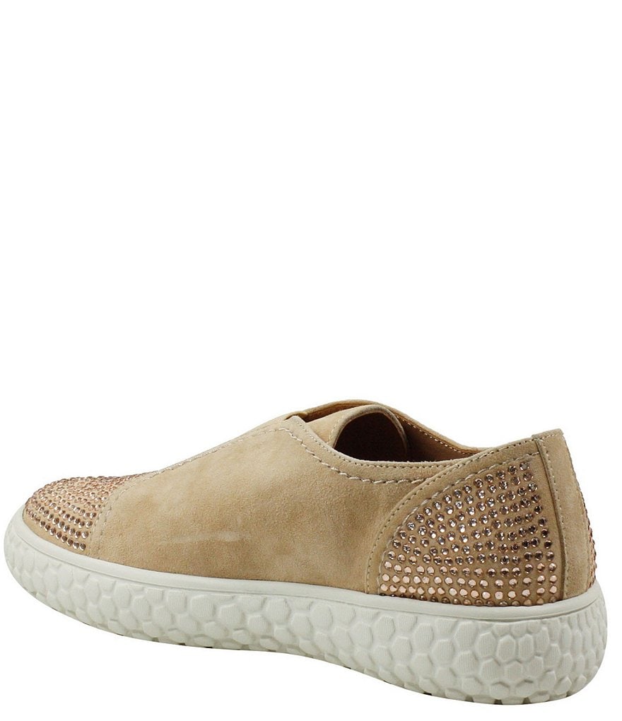 L'Amour Des Pieds Zarrial Suede Rhinestone Slip-On Sneakers