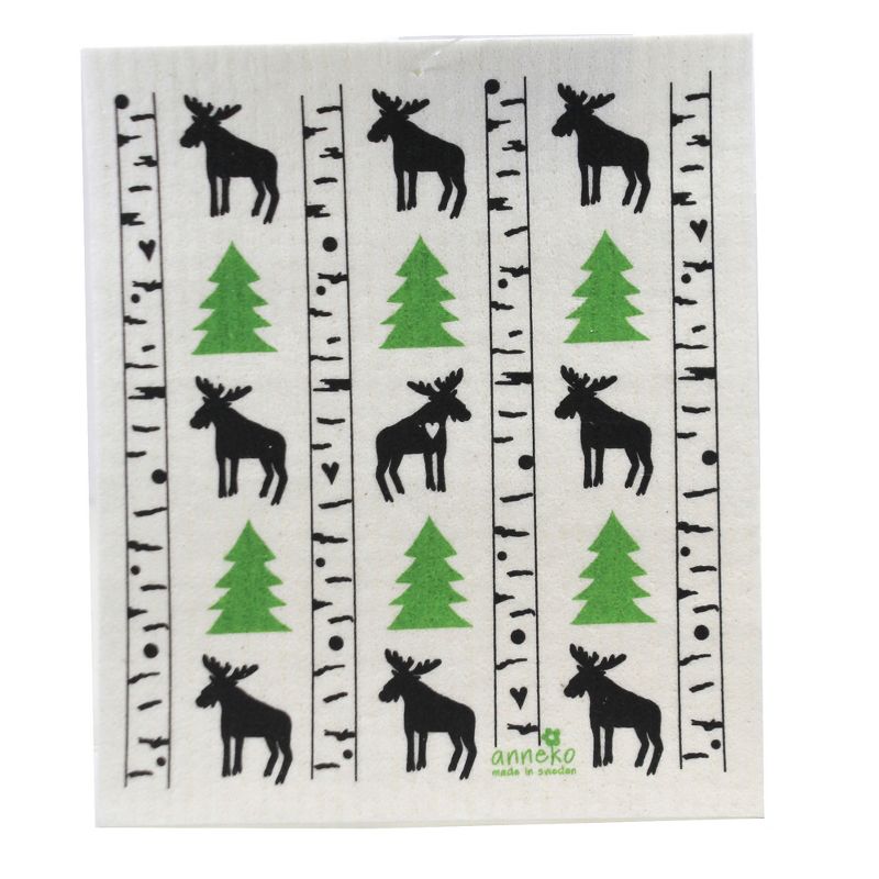 Swedish Dish Cloth 7.75" Winter Christmas  Dish Cloths Absorbant Eco-Friendly  -  Dish Cloth