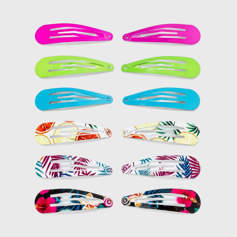 Snap Clip Set 12pc - Wild Fable™ Multicolor Brights