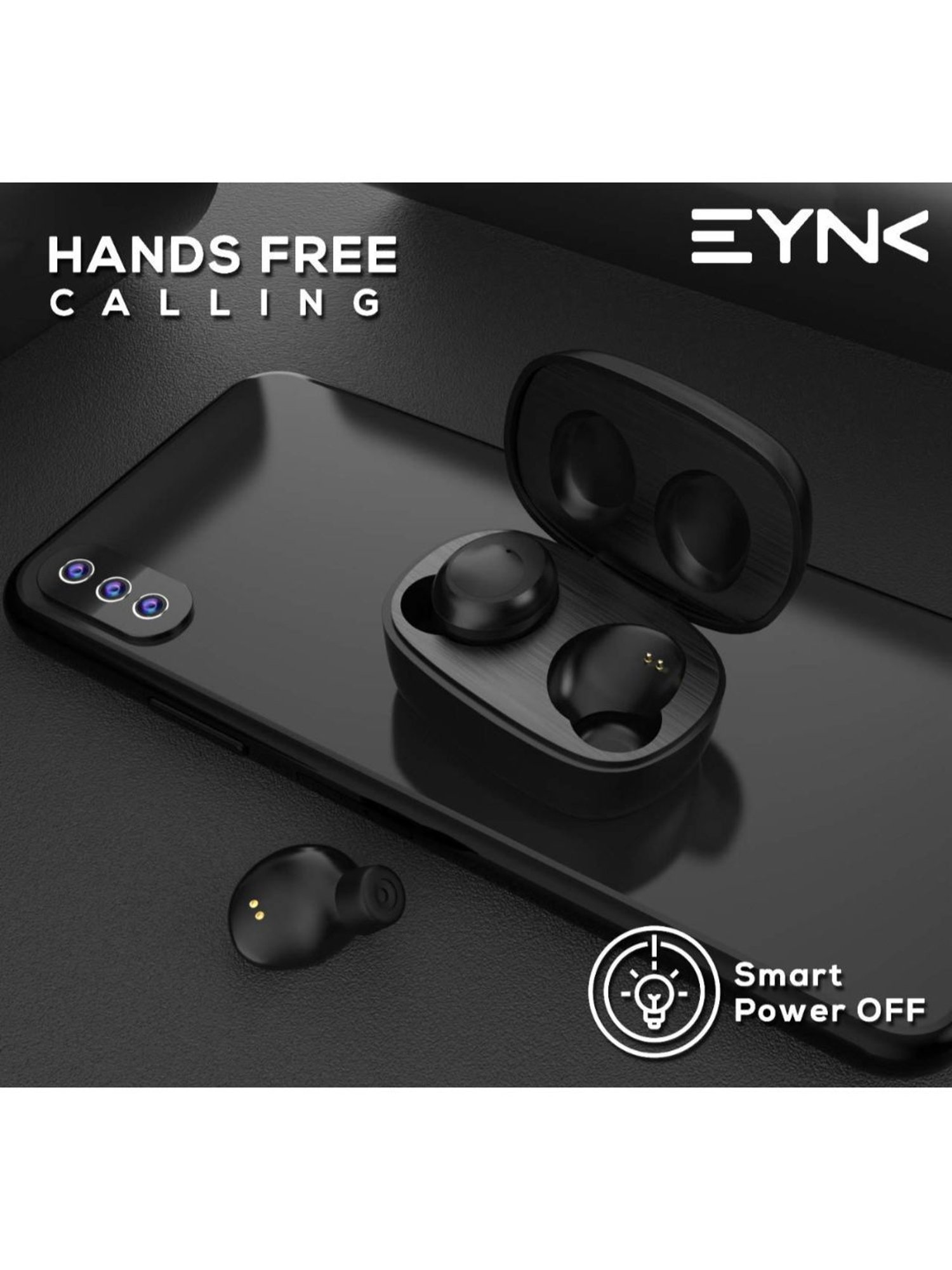 Eynk Airzip M7 True Wireless Tws, Bluetooth 5.0 (Black)
