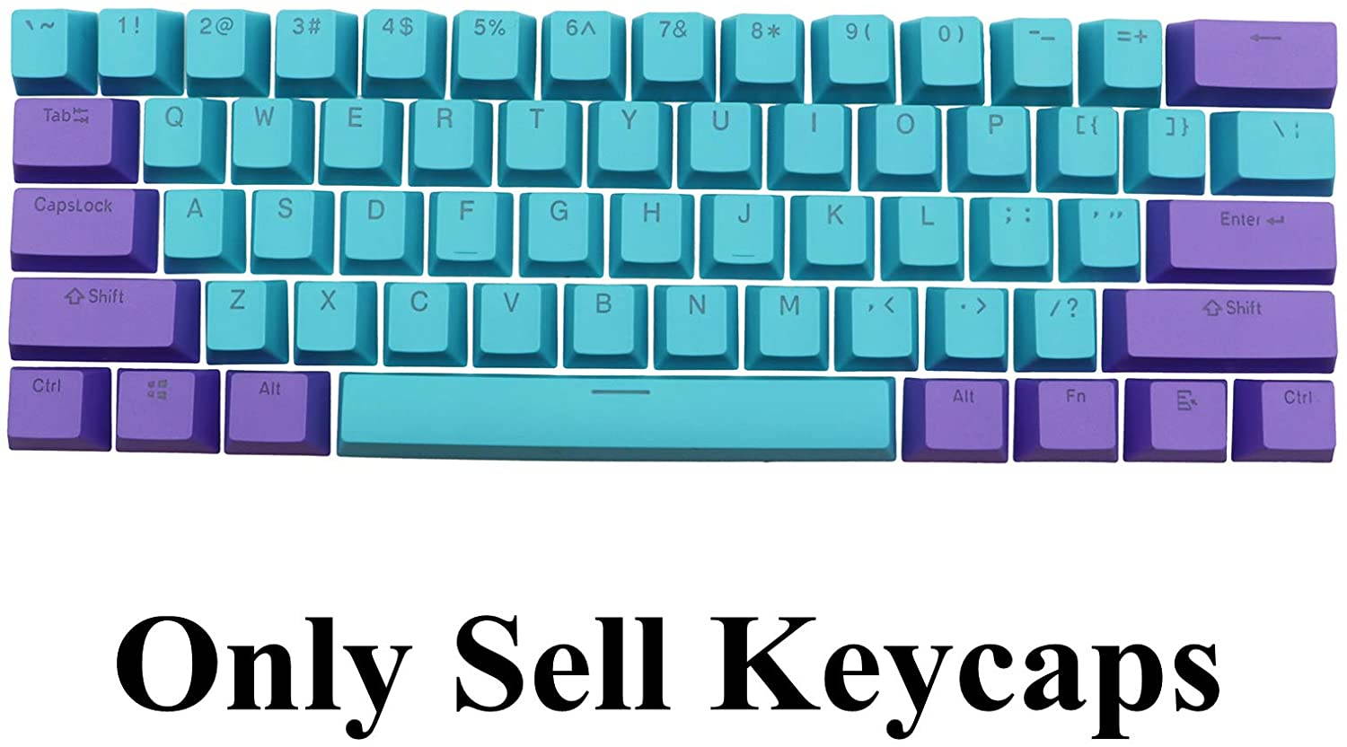 CUUWE 61 PBT Keycaps for 60 Percent Keyboard, Backlit Keycap Set for Mechanical Gaming Keyboard OEM Profile Keycaps with Key Puller for Cherry MX Switches GH60/RK61/GK61/Annie pro 2
