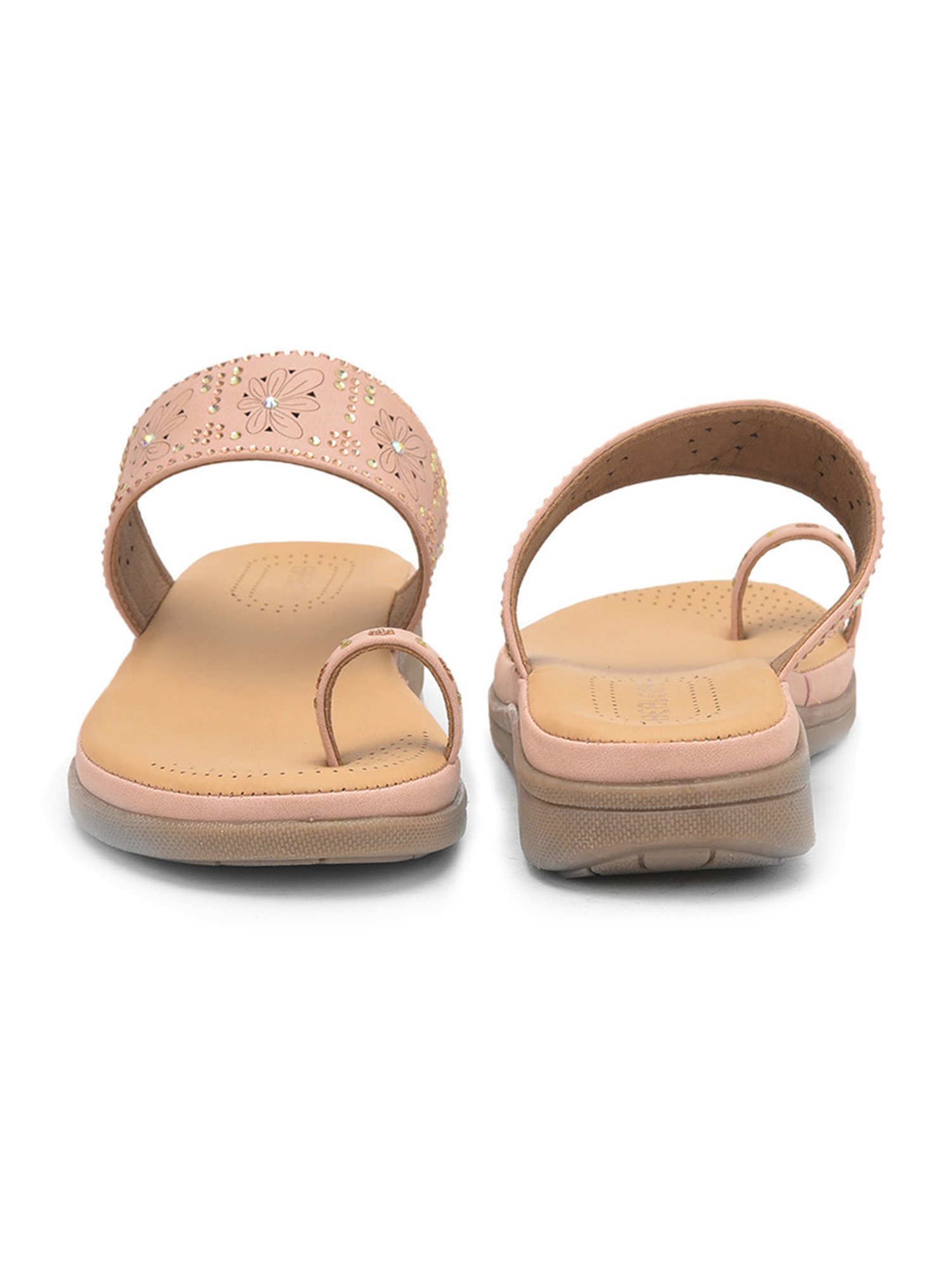 Healers By Liberty Women's Pink Toe Ring Wedges