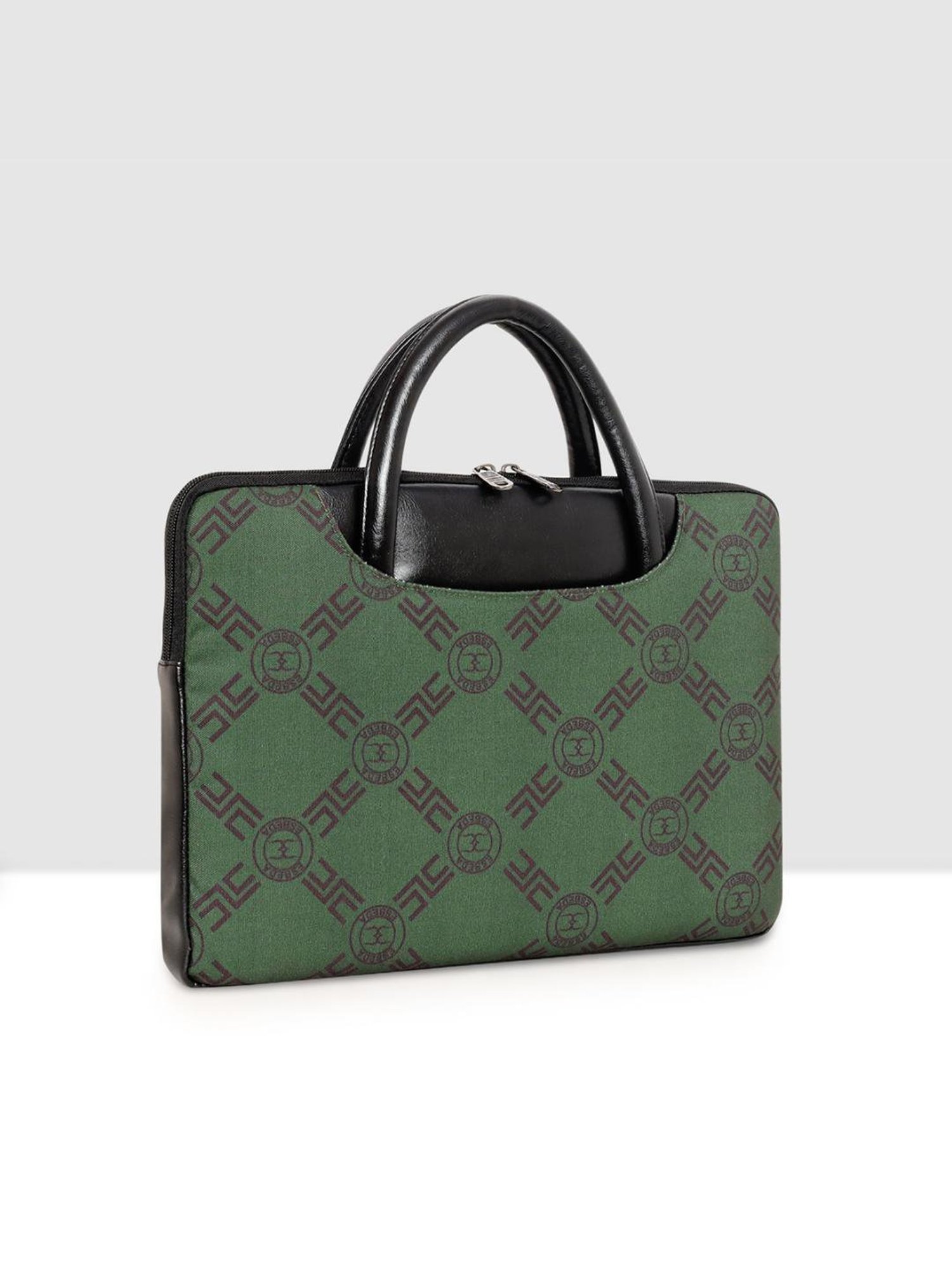 Esbeda Green Printed Medium Laptop Bag - 15 inches