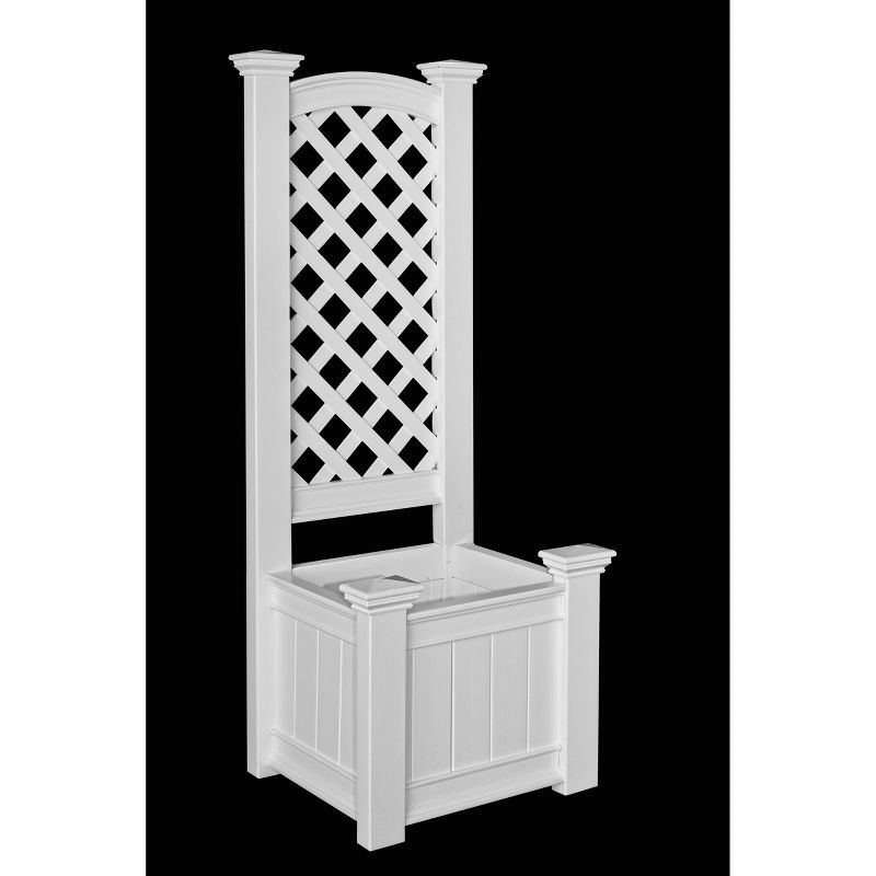 Kensington Square Box And Trellis - White - Vita