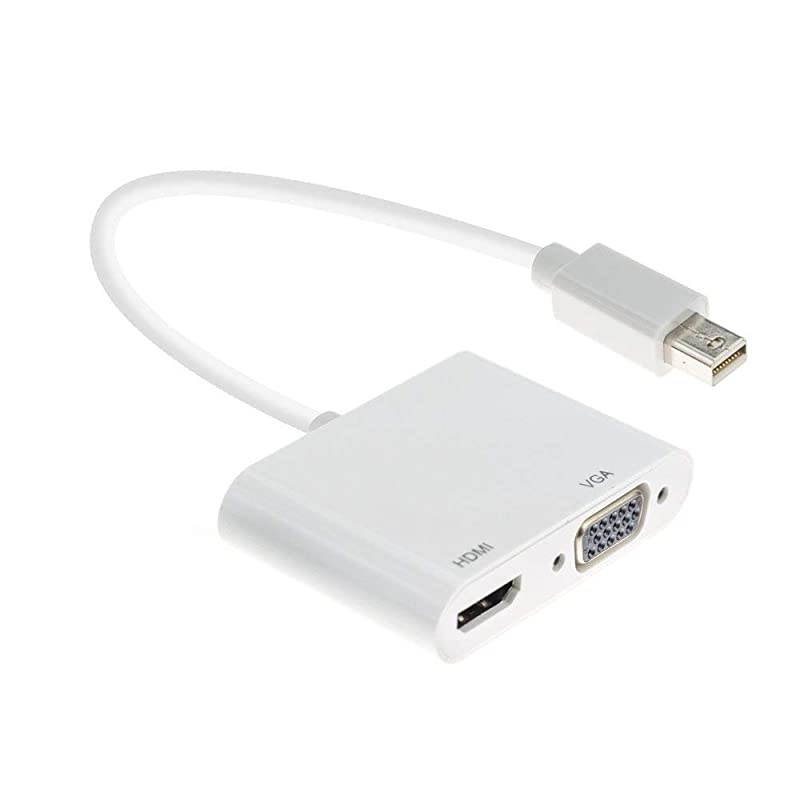 DisplayPort 1.2 DP to VGCable Adapter, 1080P FHD Converter for PC, Laptop, Desktop, Notebook or Other DP Equipmed Devices, White