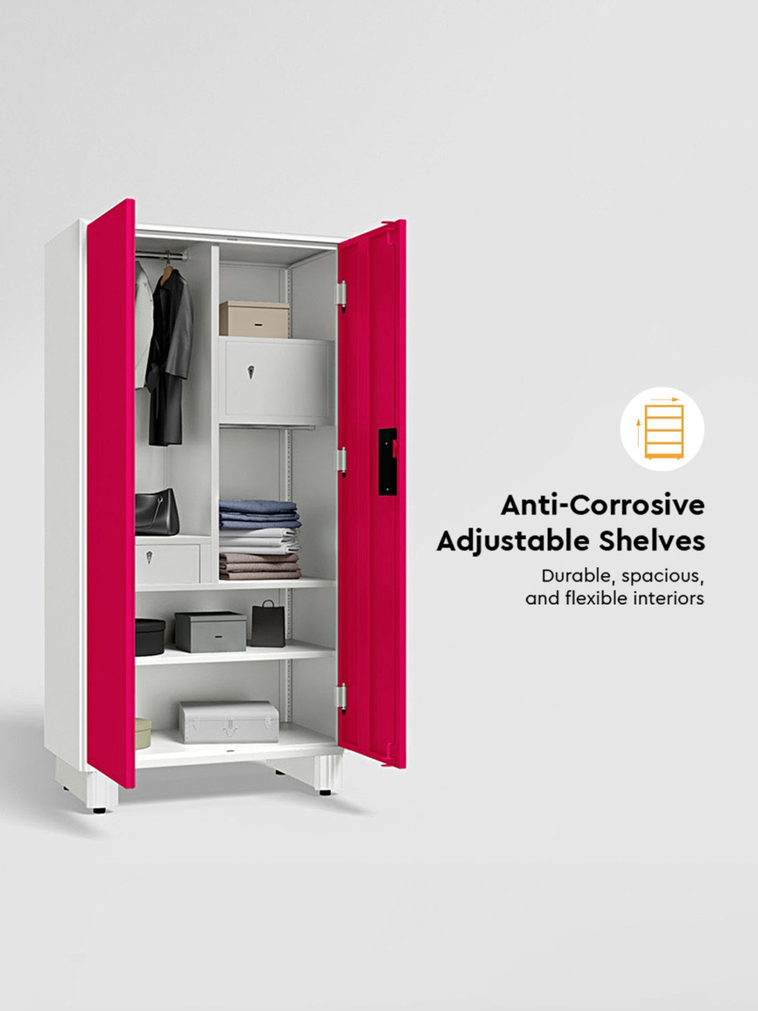 Home Basics 5 Dual Hook Chrome Plated Steel Over the Door Hanging Rack