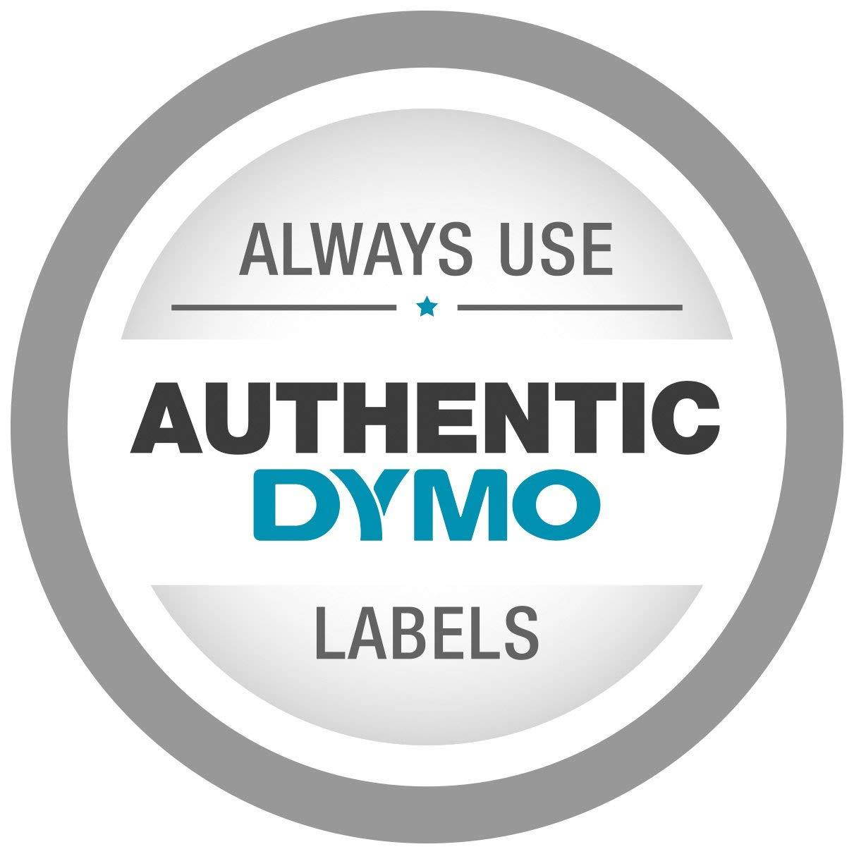 DYMO Industrial Permanent Labels for DYMO LabelWriter and Industrial RhinoPro Label Makers, Black on Metallic, 1/2", 1 Roll (18486), DYMO Authentic