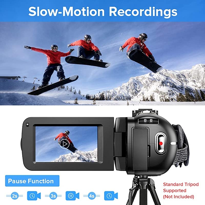 Camera Camcorder 27K Ultra HD YouTube Vlogging Camera 36MP IR Night Vision Digital Camera Recorder 16X Digital Zoom 3 inch IPS Touch Screen Camcorder with Microphone Handheld Stabilizer