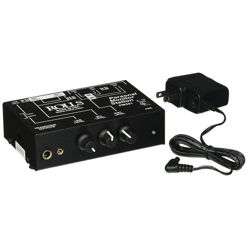 Rolls PM351 Personal Monitor Station,Black