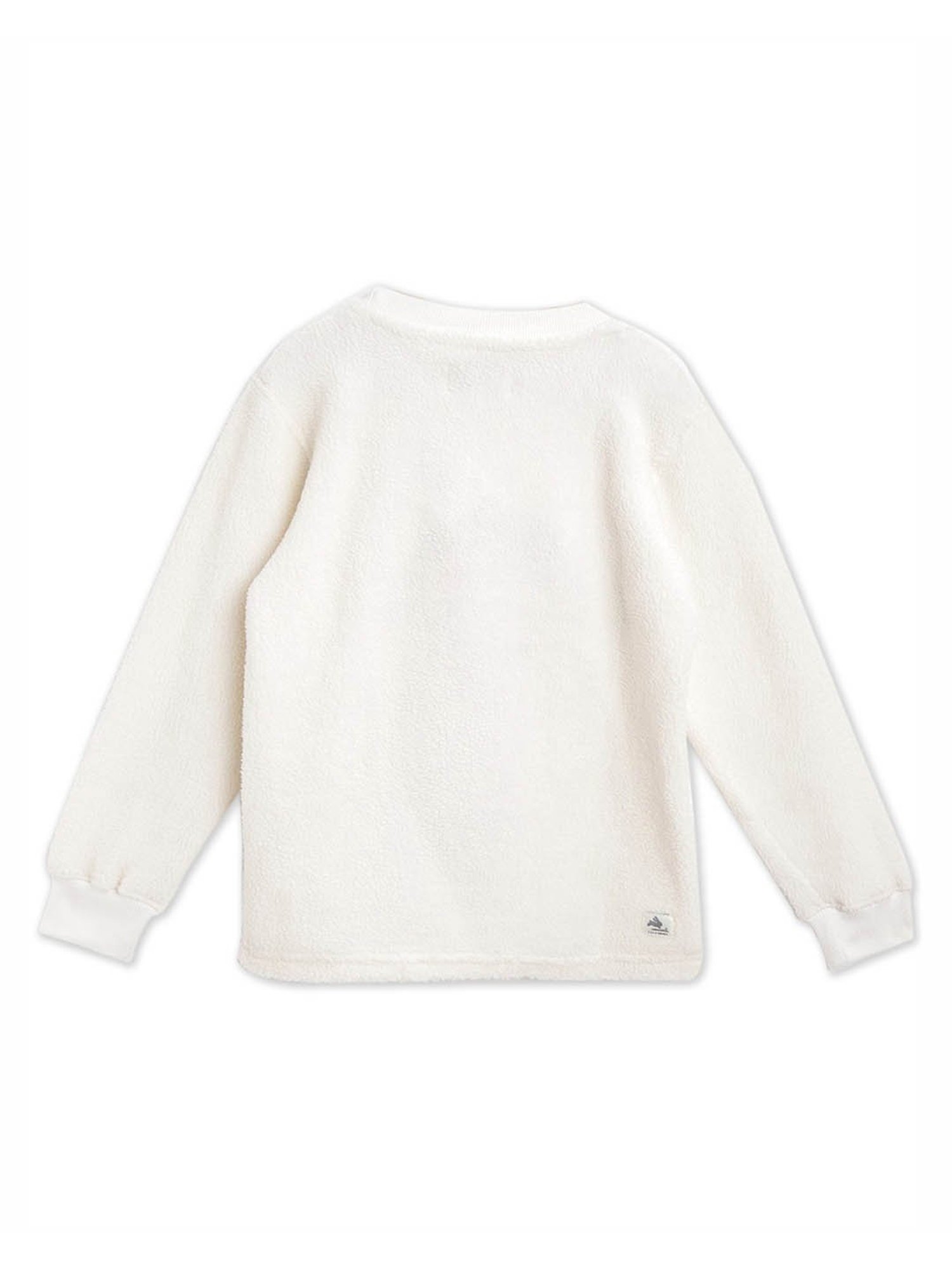 Cherry Crumble By Nitt Hyman Boys Cream Applique Sweatshirt with Joggers