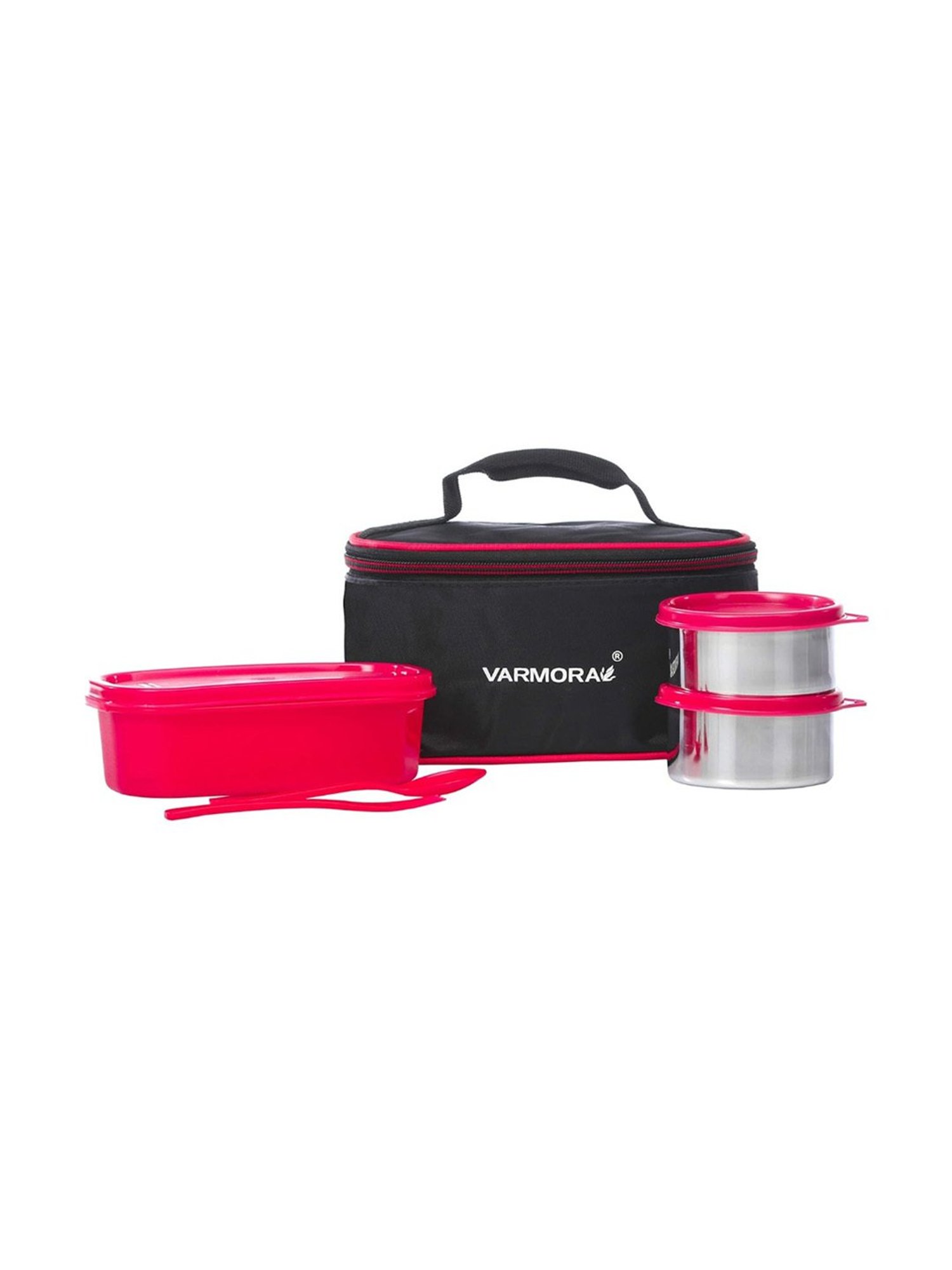 Varmora Duo Pink Stainless Steel Lunch Box - 240 ml