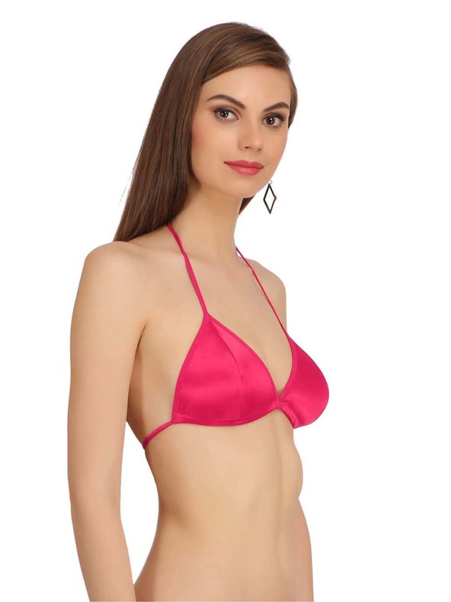 AROUSY Golden & Pink Cotton Backless Bras - Pack Of 2