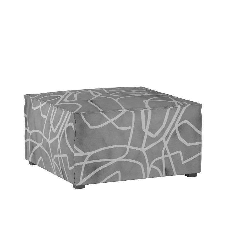 4pc French Seamed Sectional Mona Abstract Gray - Project 62™