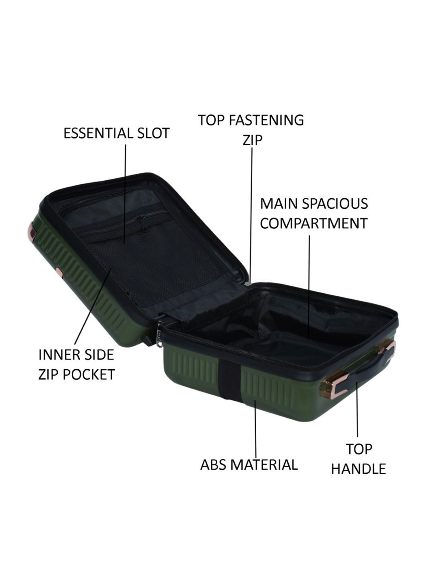 Esbeda Olive ABS Textured Vanity Bag