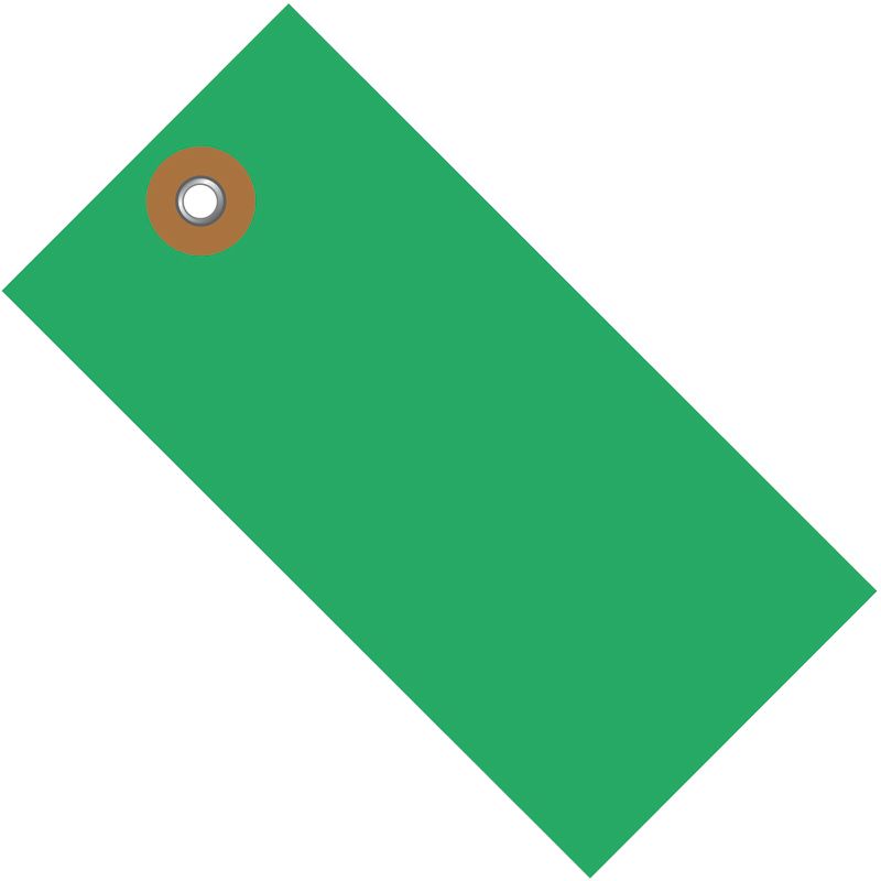 The Packaging Wholesalers Tyvek Shipping Tags 6 1/4" x 3 1/8" Green 100/Case G14081C
