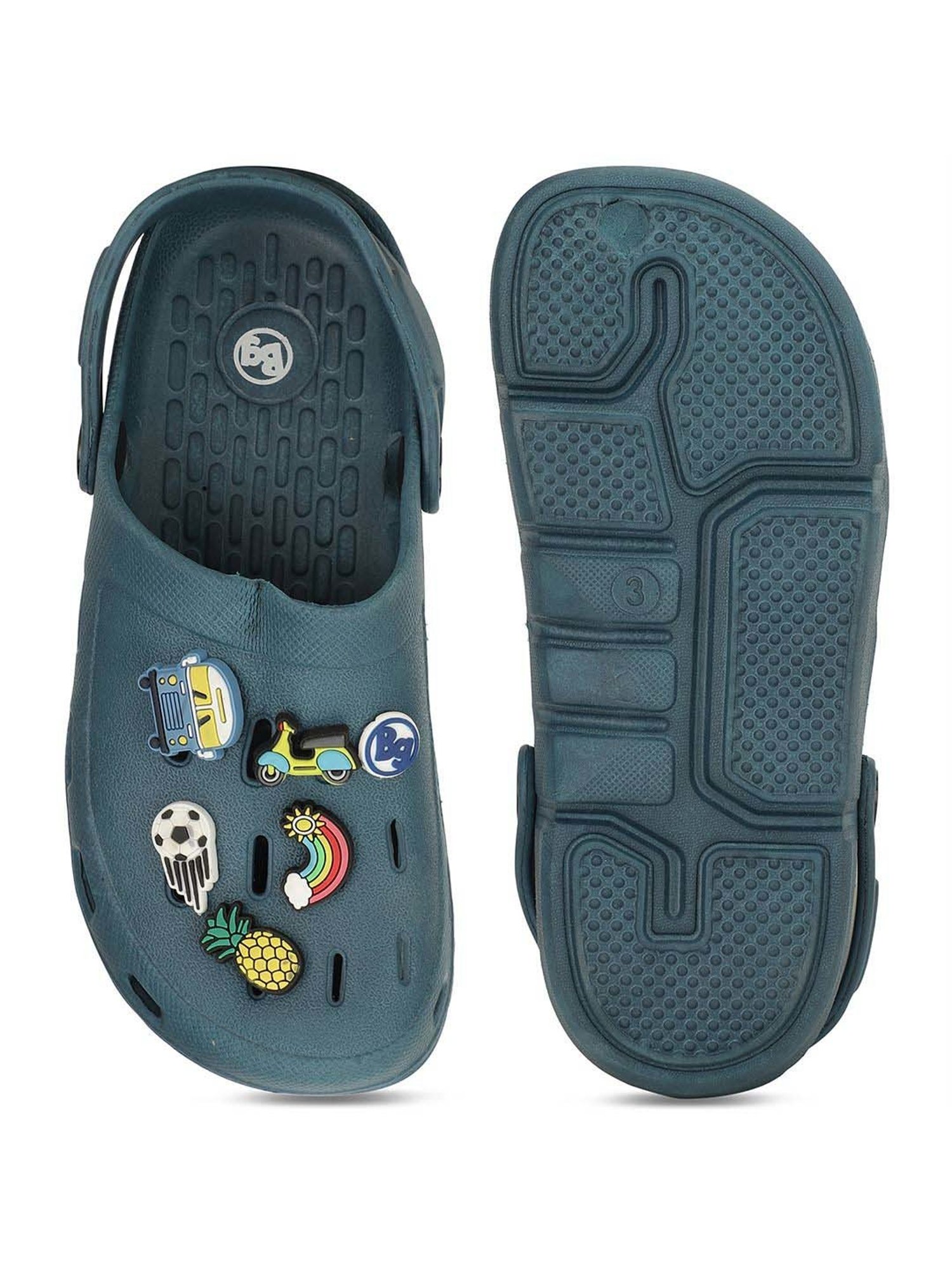 Bubblegummers by Bata Kids Teal Blue Back Strap Clogs