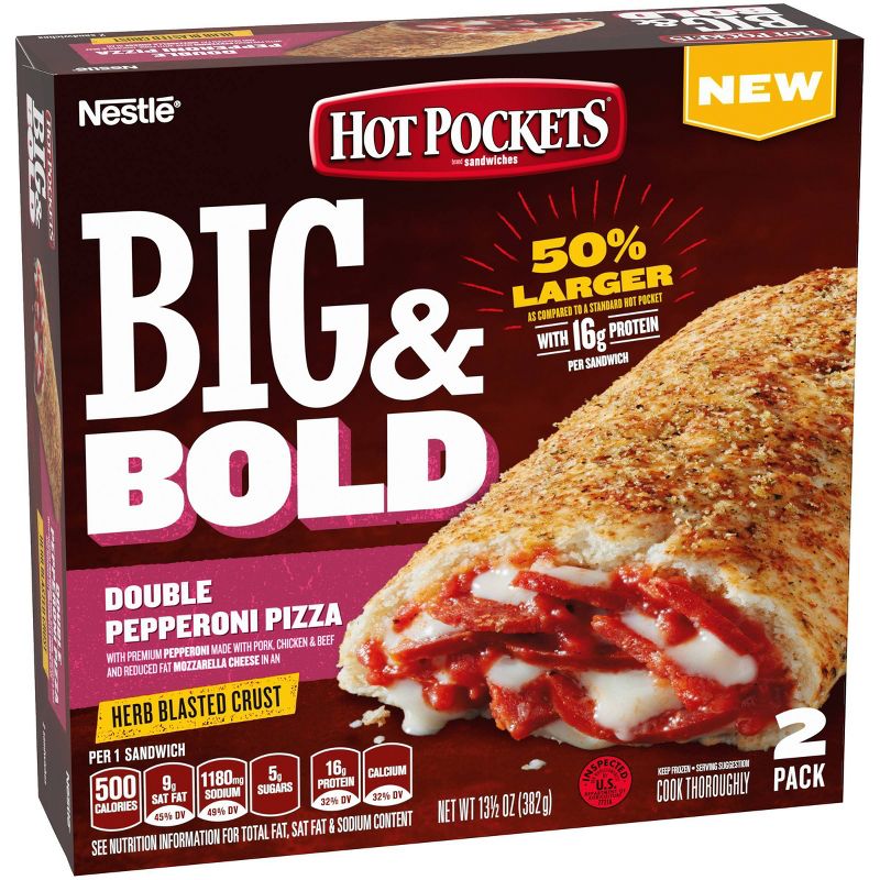 Hot Pockets Big & Bold Double Pepperoni Pizza - 13.5oz