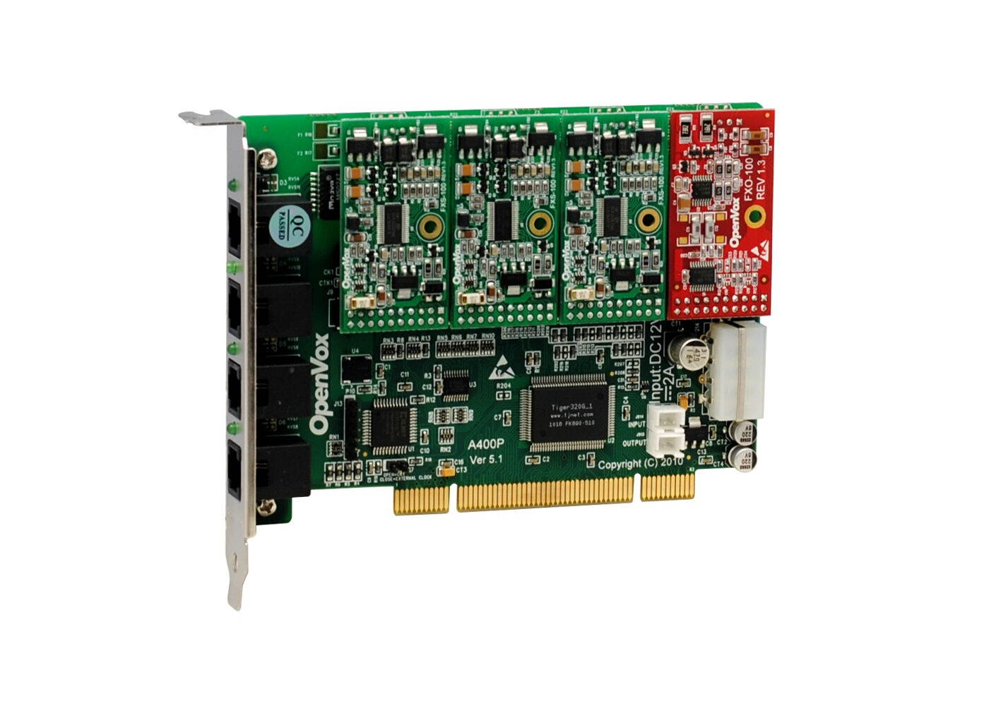 OpenVox A400P31 A400P 4 Port Analog PCI card + 3 FXS + 1 FXO