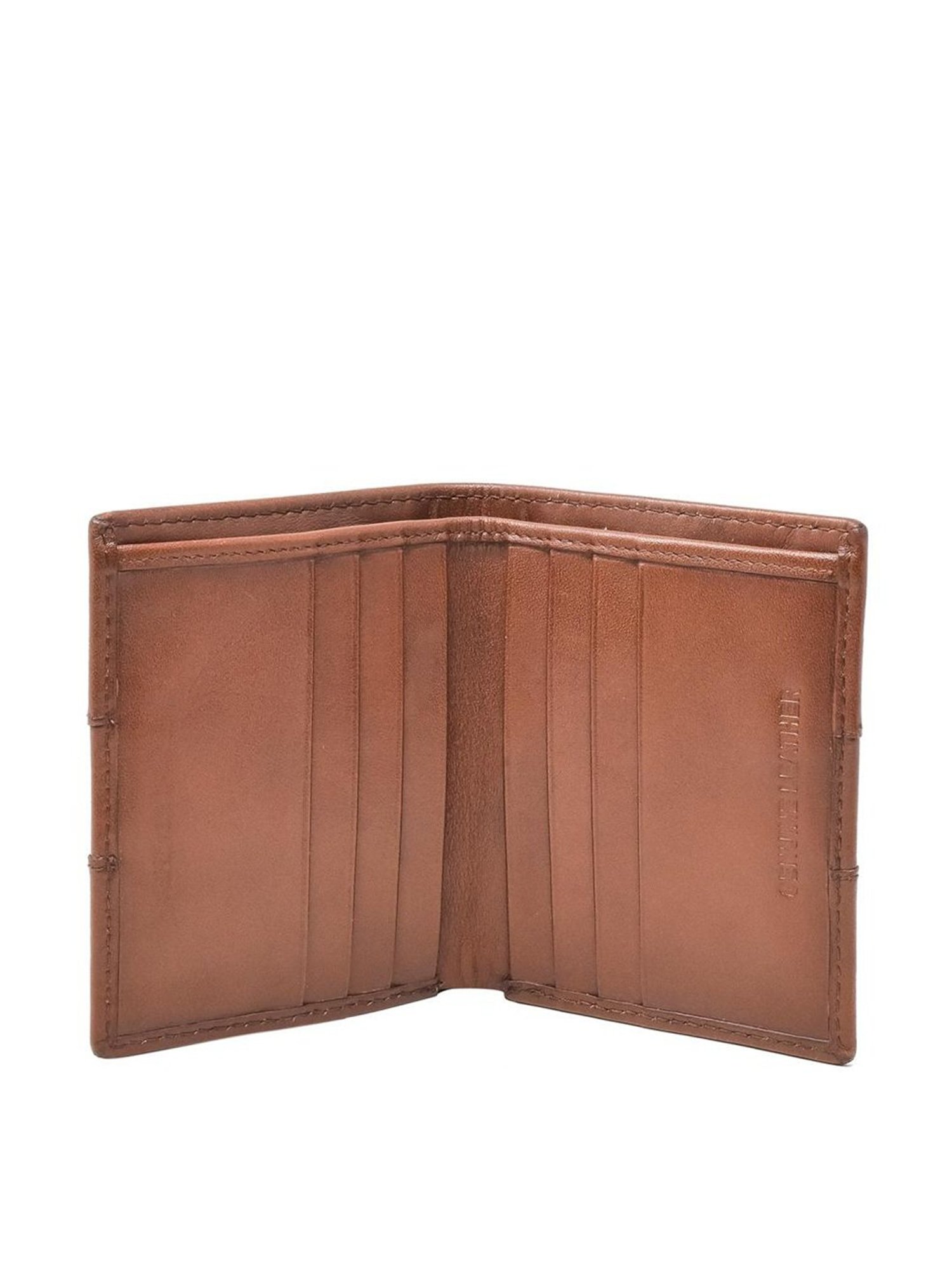 Tohl Matera Tan Casual Leather Bi-Fold Wallet,Card Holder & Pen Holder Set for Men