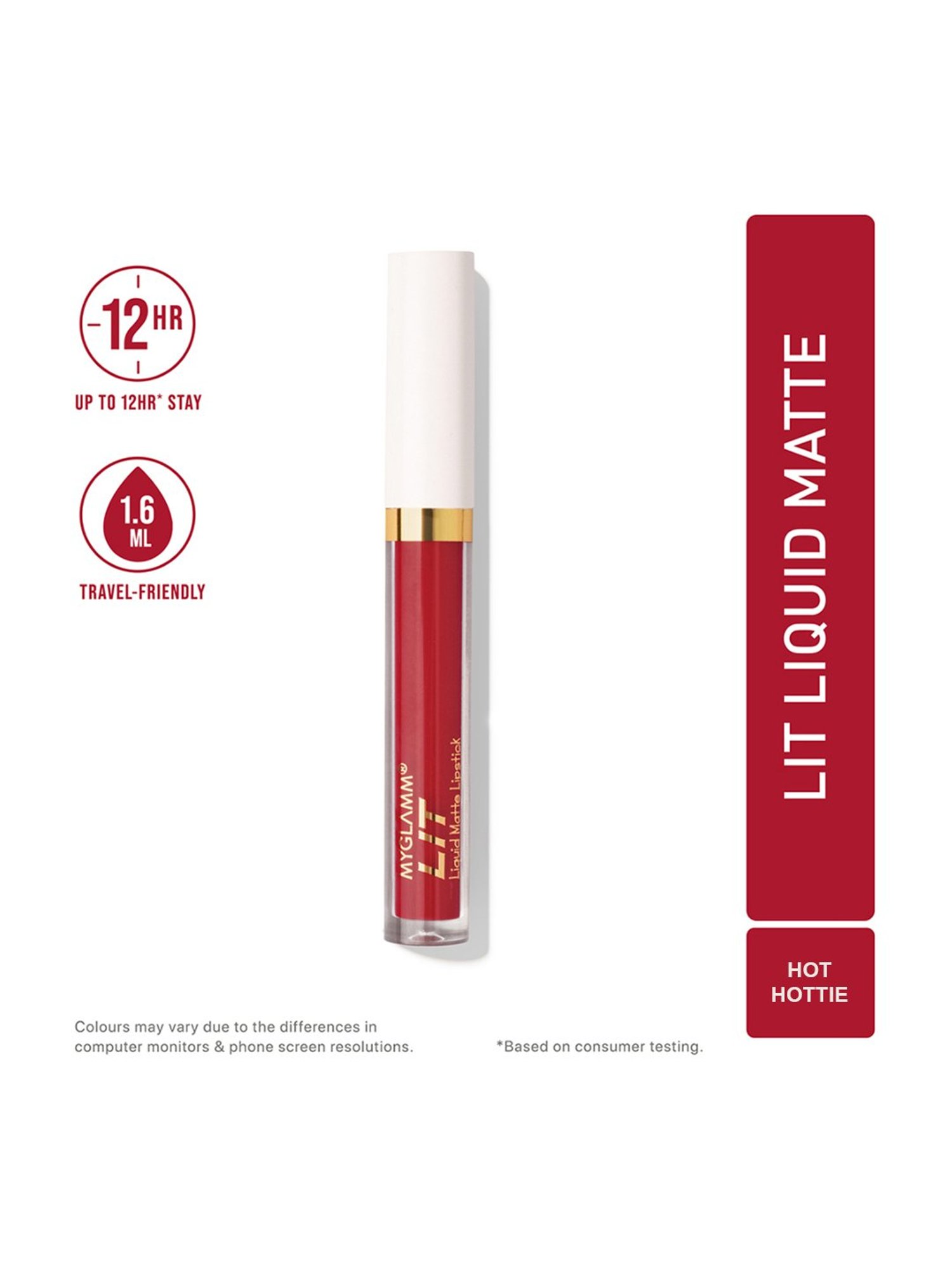 MyGlamm LIT Matte Liquid Lipstick Hot Hottie - 1.6 ml