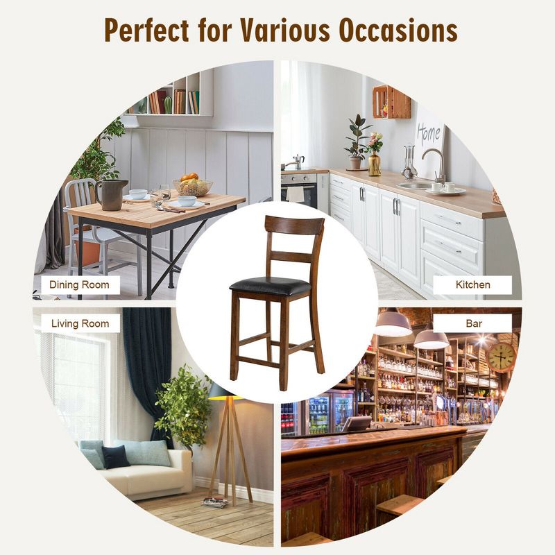 Ladder Barstool Seat Black - Riverstone Furniture Collection