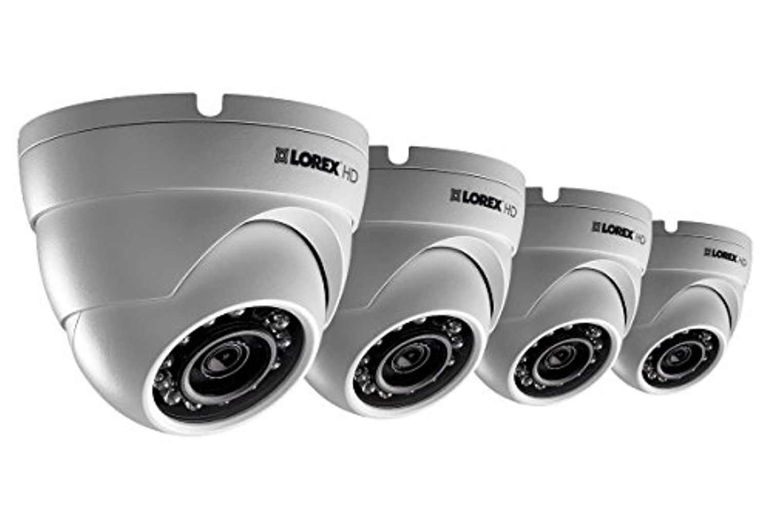 hd 1080p weatherproof ir dome security cameras 4 pack