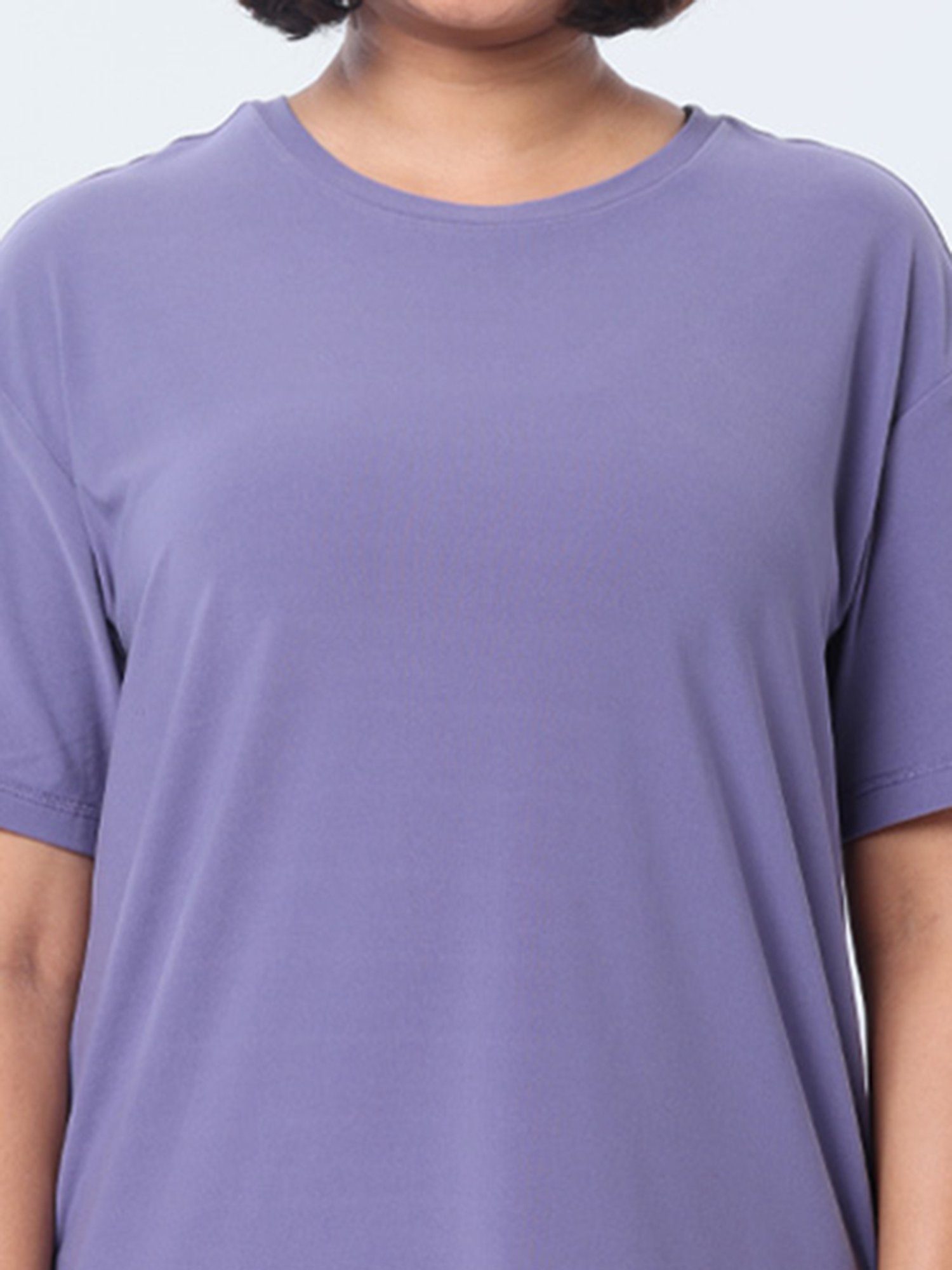 BlissClub Women Mauve The Breezy Boyfriend Tee