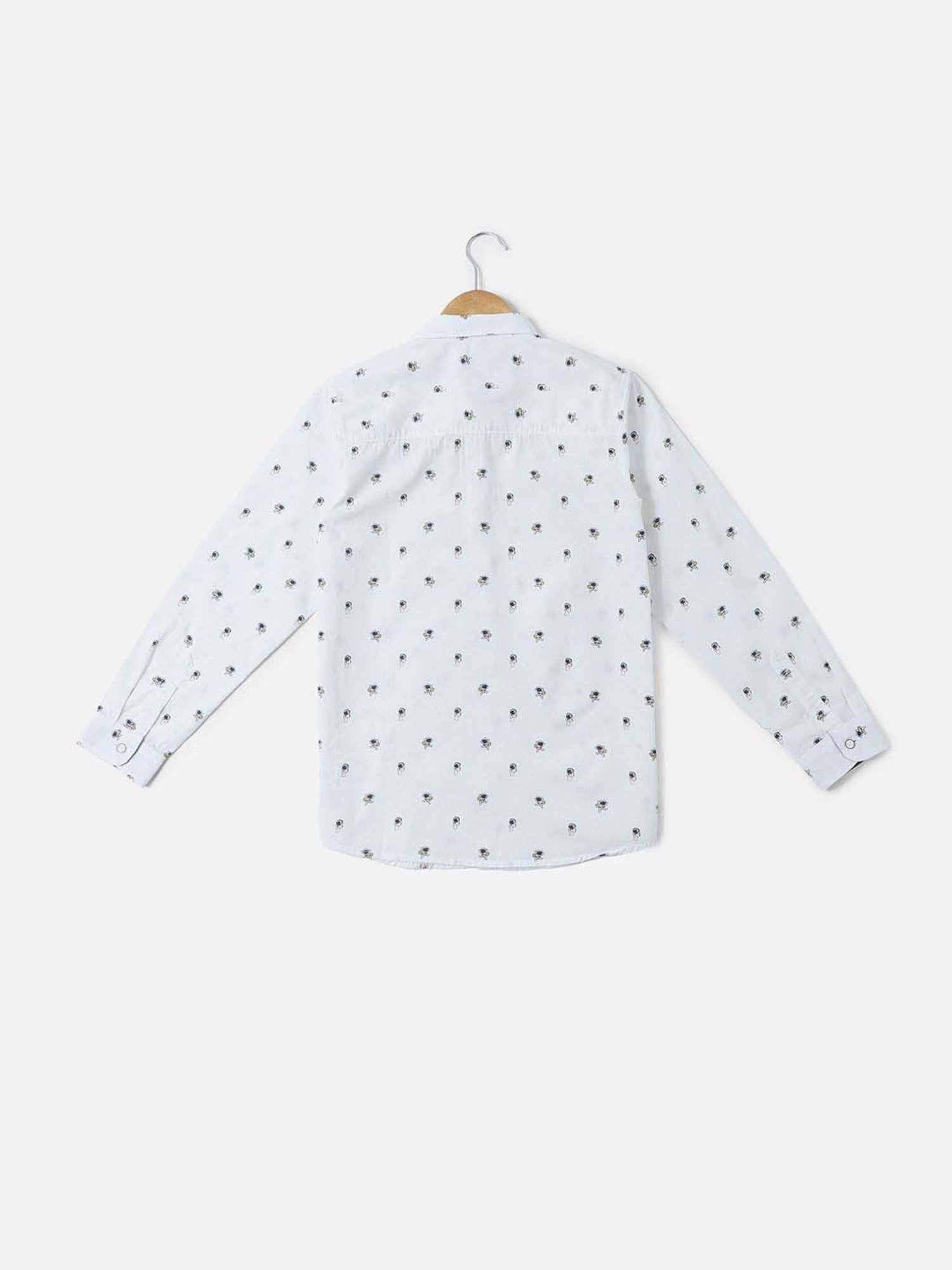 Allen Solly Kids Blue Printed Full Sleeves Shirt