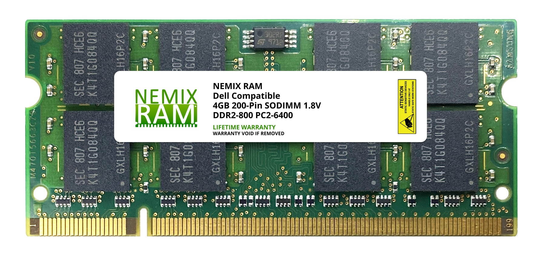NEMIX RAM 4GB DDR2-800 PC2-6400 Replacement for DELL A2537139