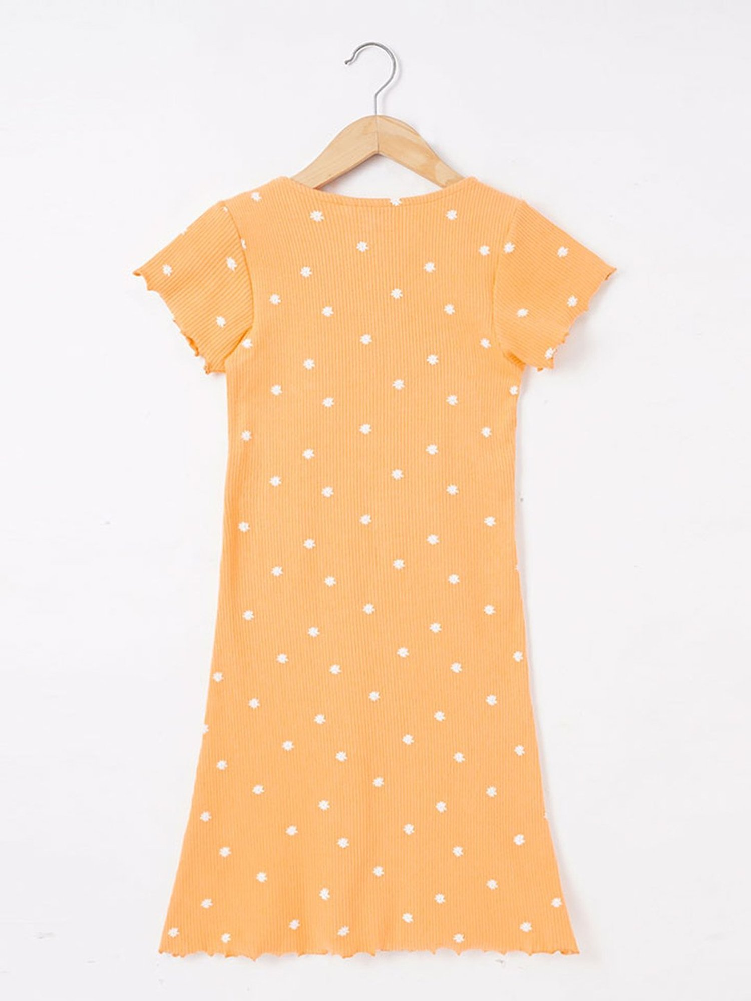 Edheads Kids Orange Cotton Regular Fit Dress