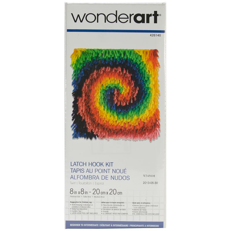 Wonderart Latch Hook Kit 8"X8"-Twirl