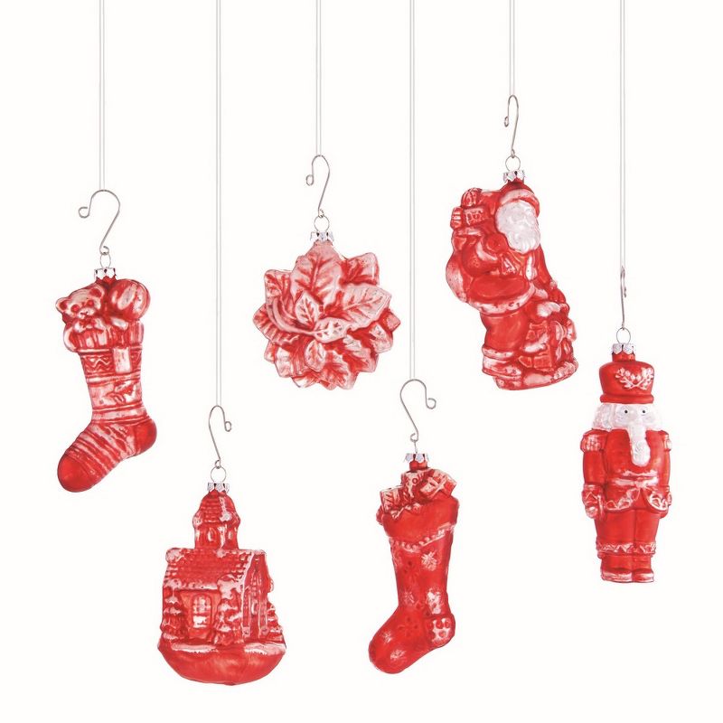 Plum & Post Nostalgic Glass Ornaments, Set Of 6