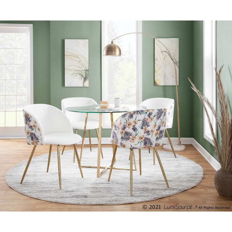 Marble and Metal March Contemporary Floor Lamp Gold (Includes LED Light Bulb) - LumiSource