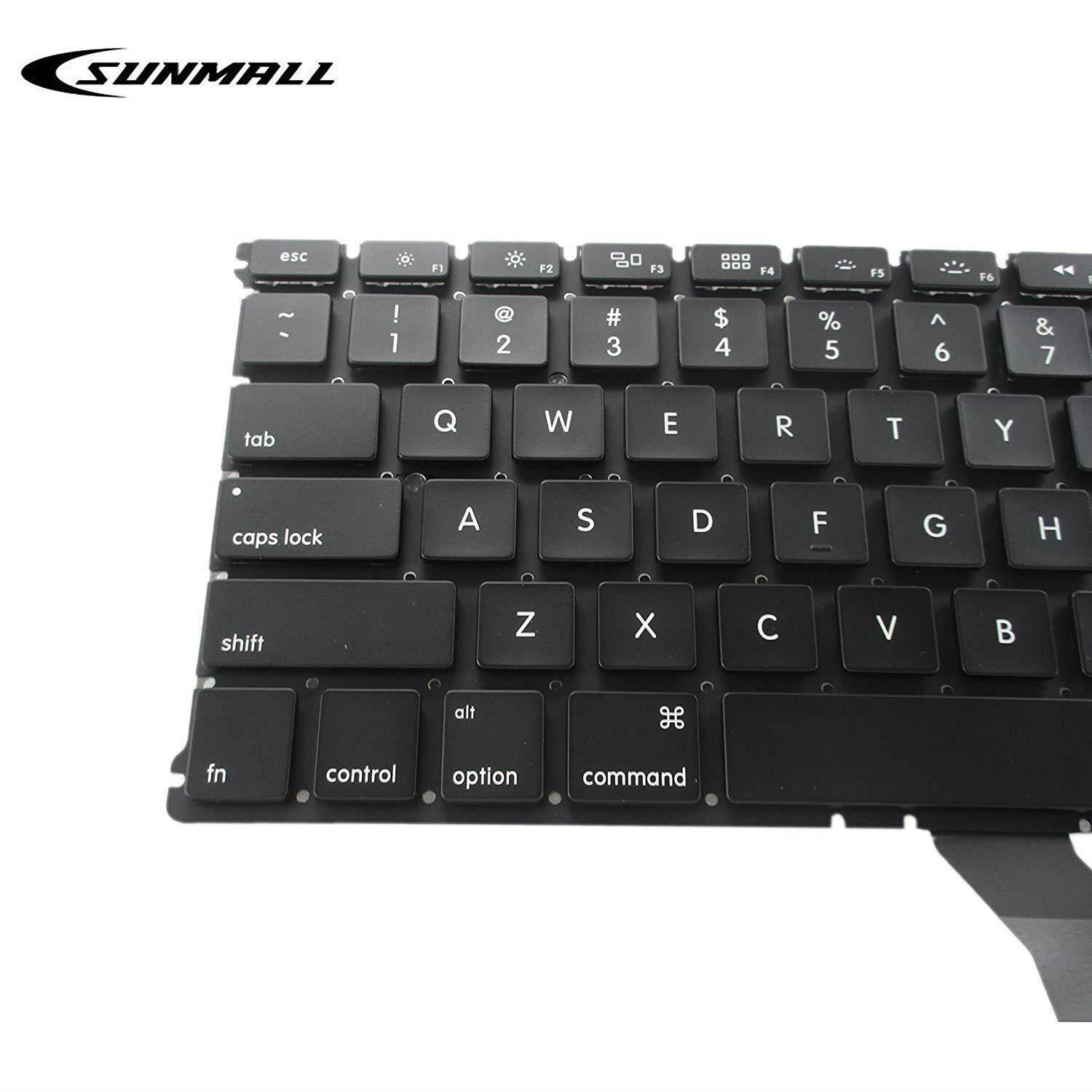 SUNMALL Backlight Backlit keyboard replacement for Apple Macbook Air 13" A1369 (2011) A1466 (2012-2015) MJVE2LL/A MD760LL/A MC965LL/A MD231LL/A MJVG2LL/A Series Laptop Keyboard (6 Months Warranty)
