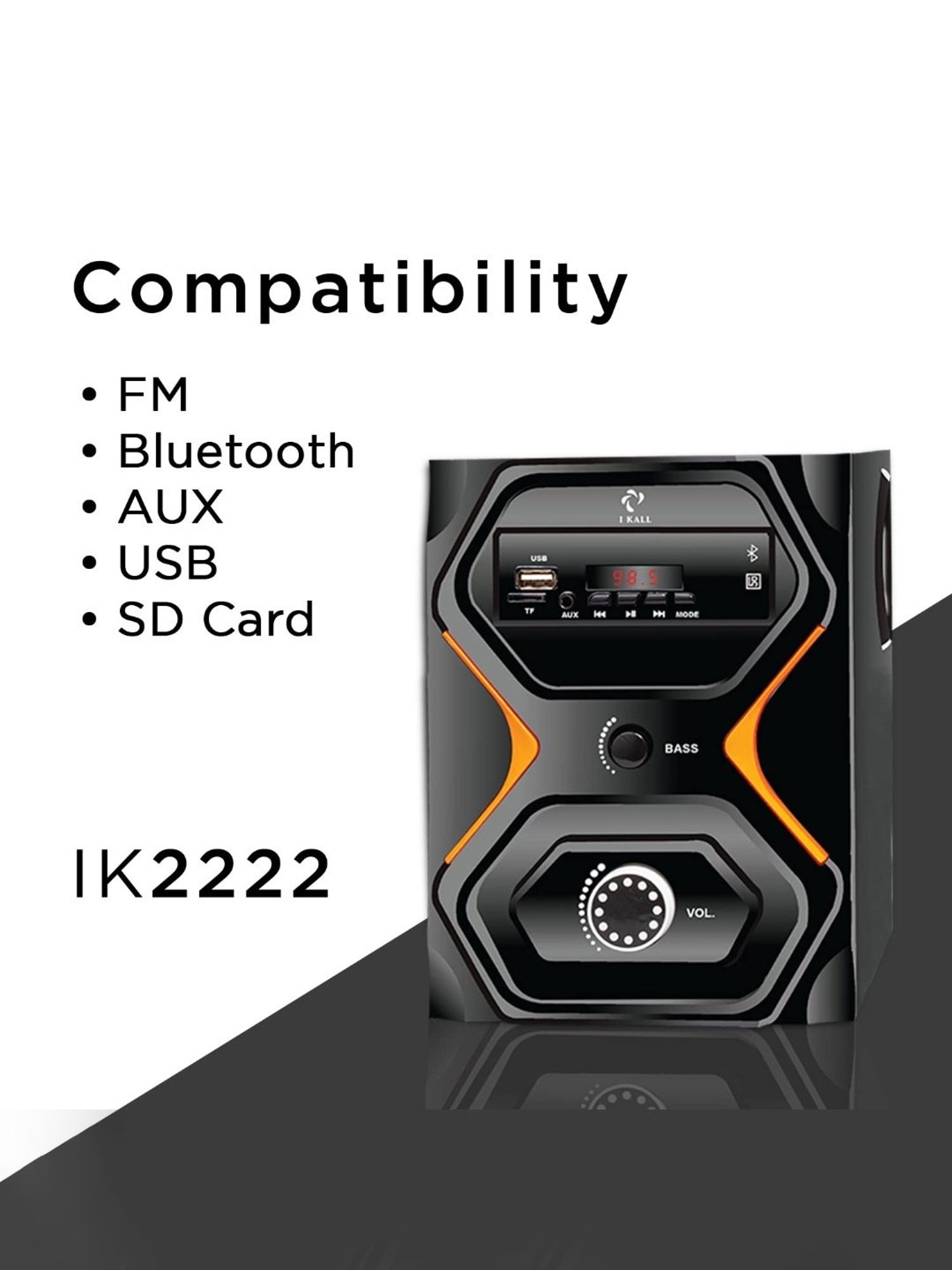 I Kall IK-444 5.1 Channel Home Theatre (Black)
