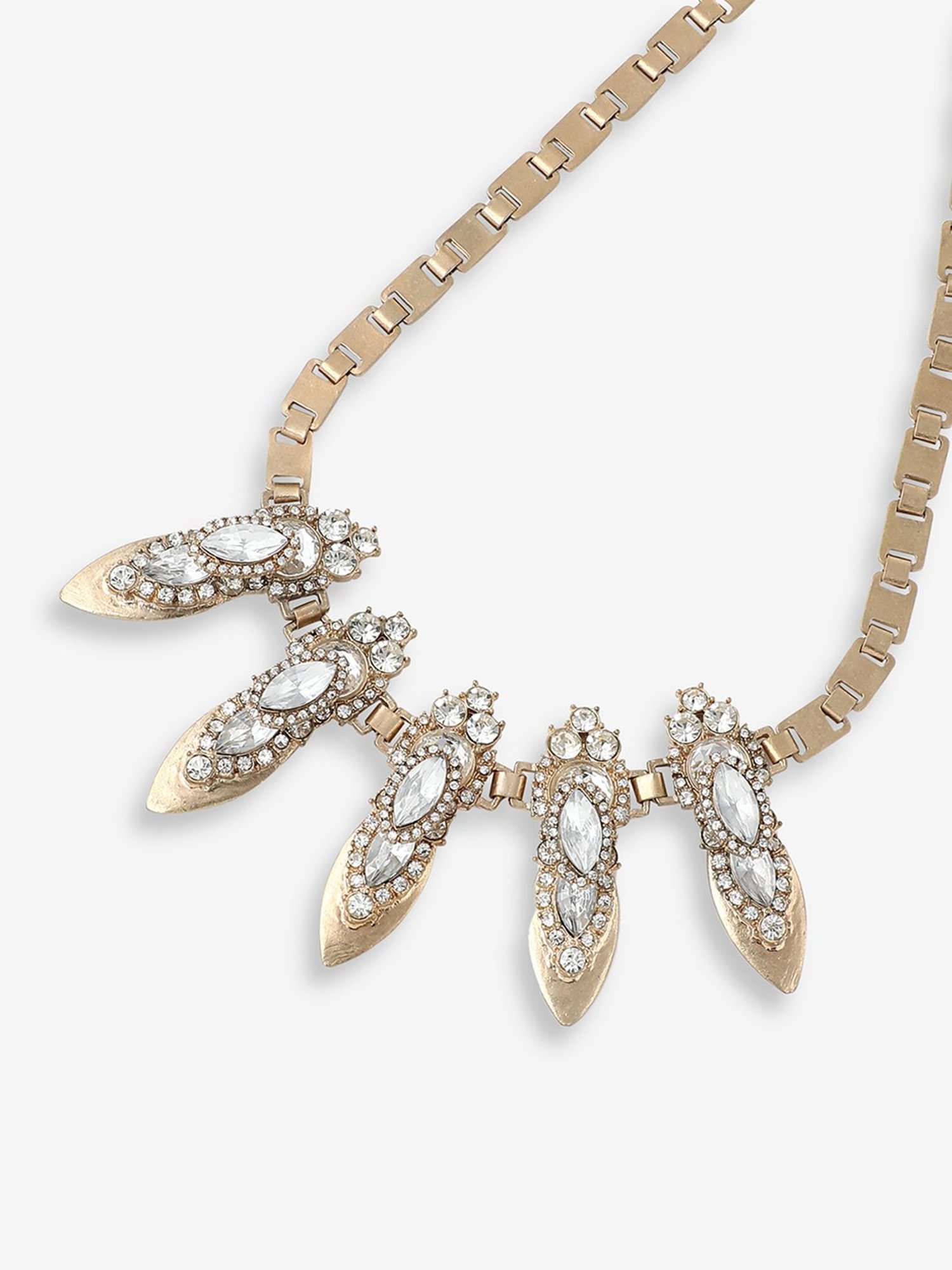 SOHI Gold Plated Designer Stone Necklace For Women