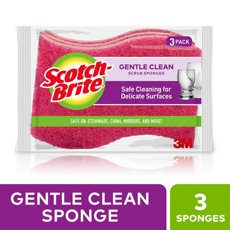 Scotch-Brite  Delicate Care Scrub Sponge - 3pk